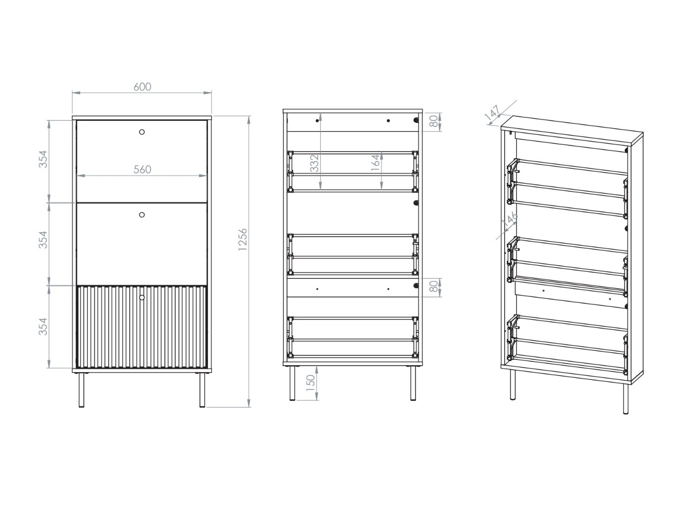 Schoenenkast Marmeli 129