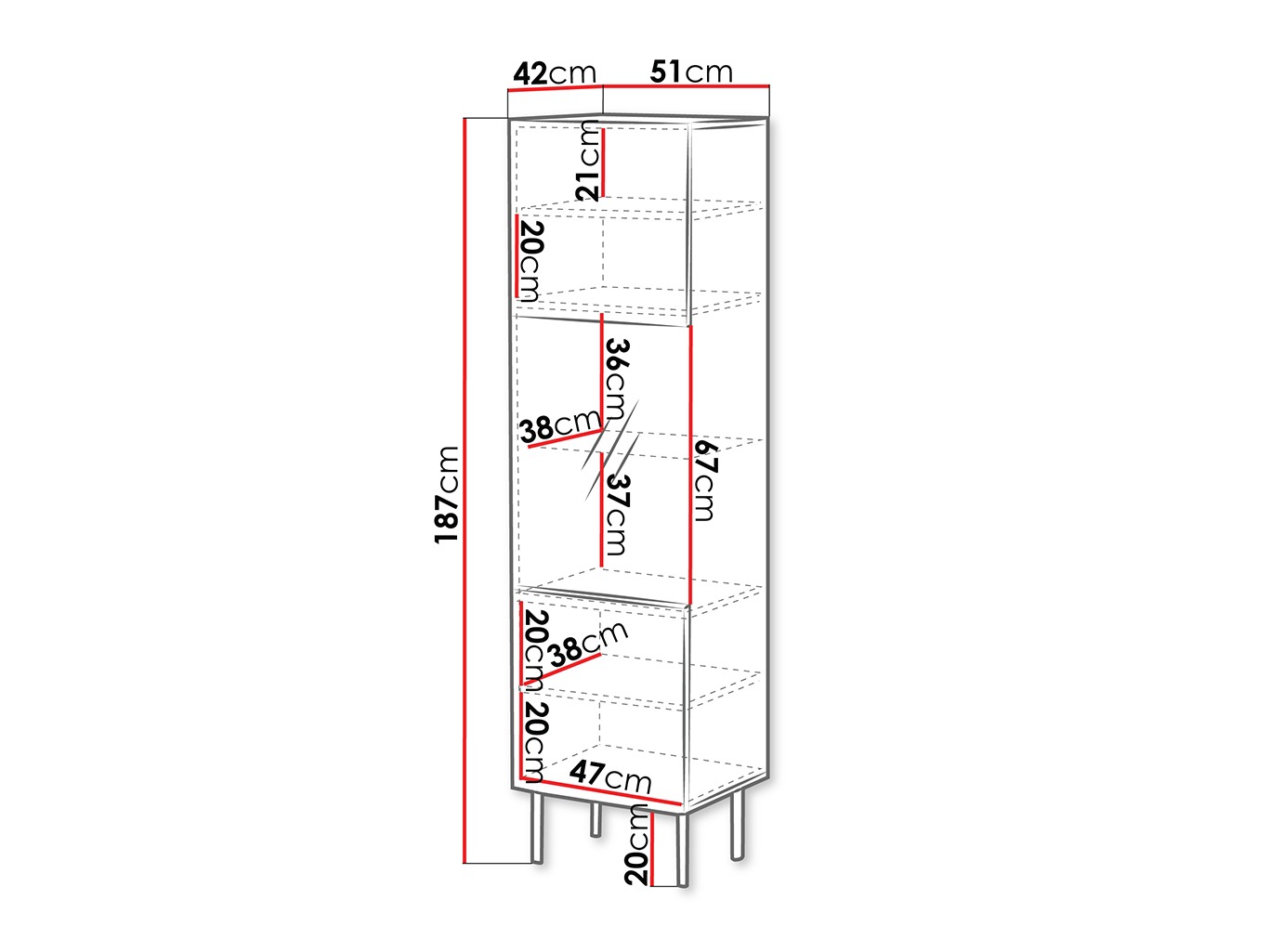 Boekenkast Morbala 104