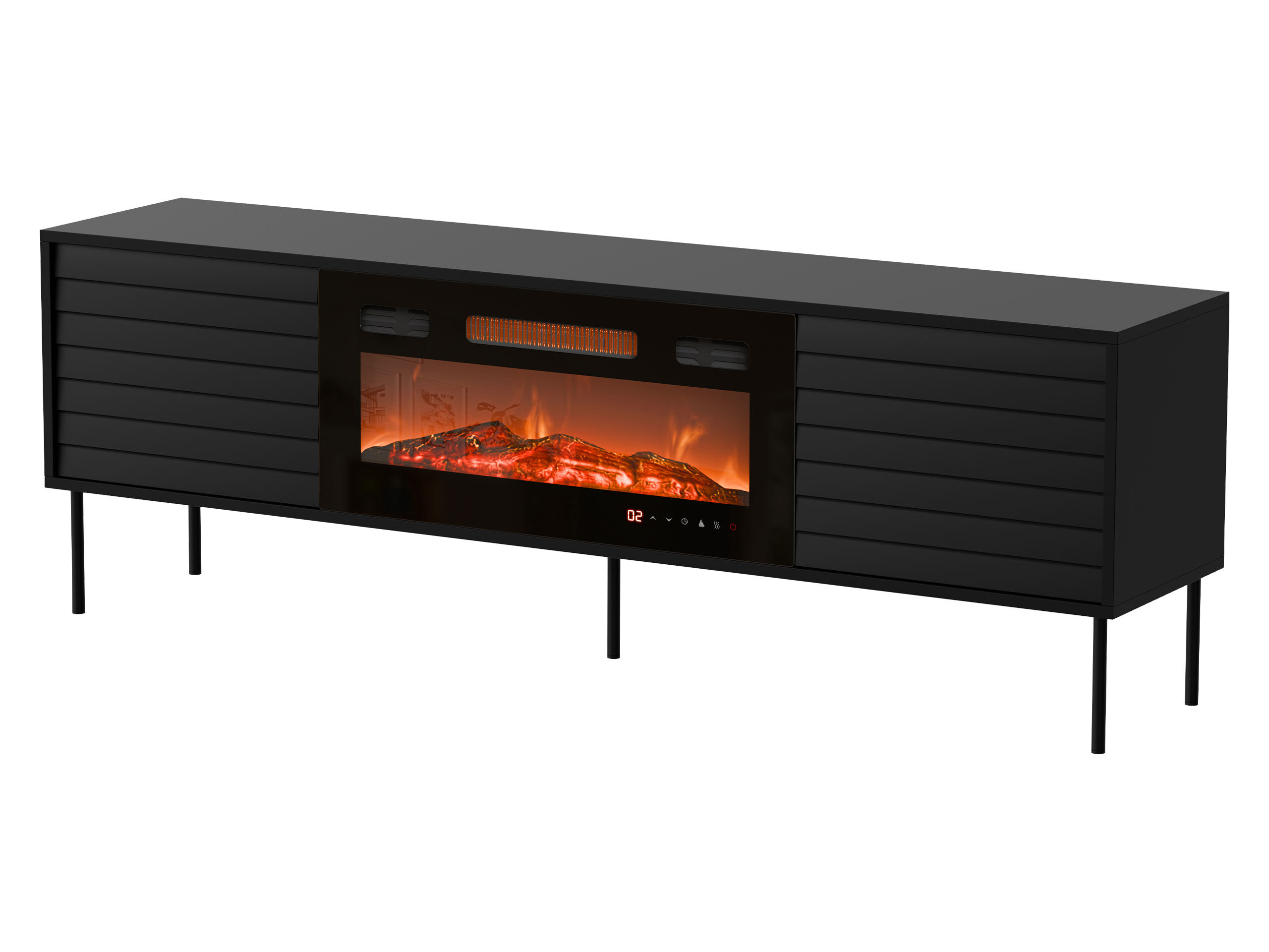 TV-meubel Flosoru 108 (Zwart)