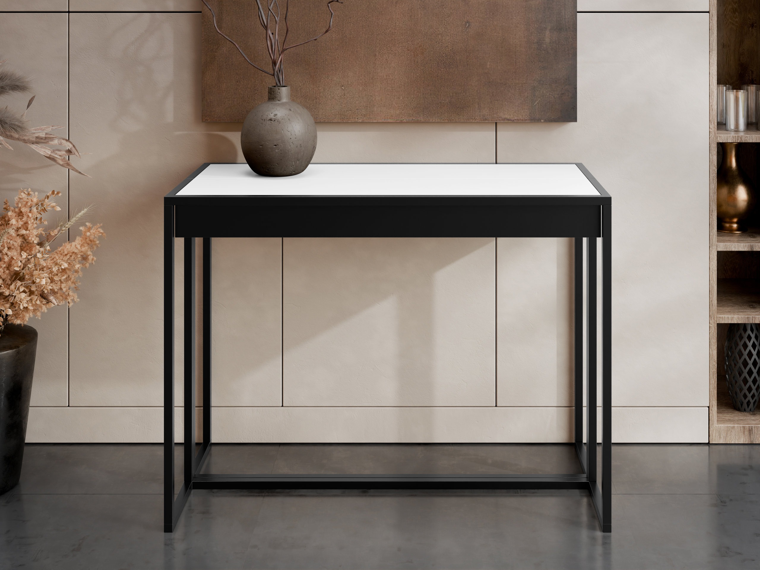 Inklapbare tafel Oswego 180 (Wit + Zwart)