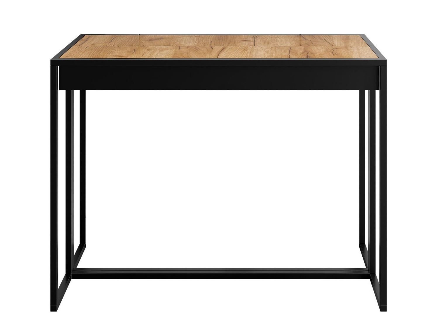 Inklapbare tafel Oswego 180 (Zwart + Craft eiken)