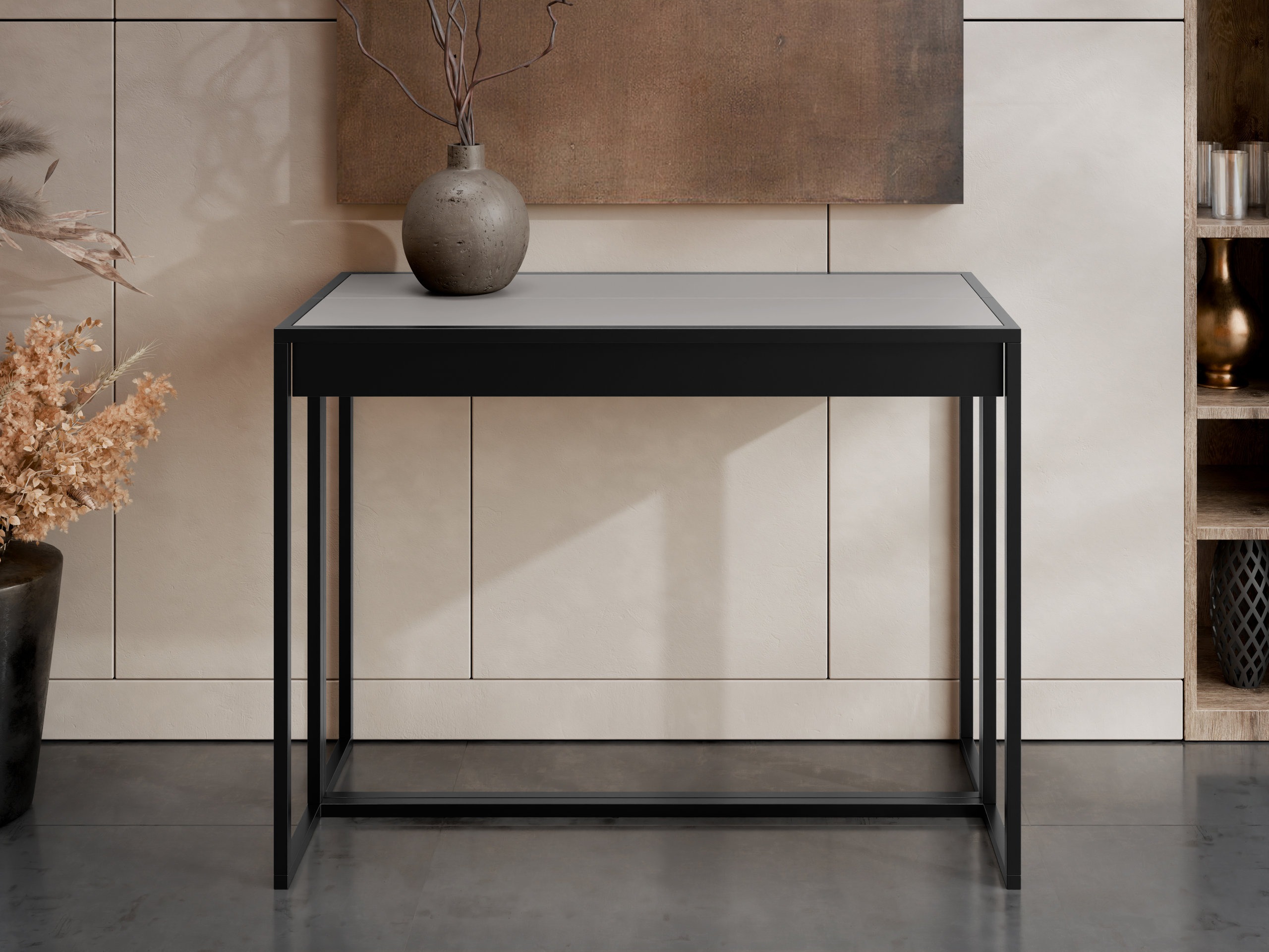 Inklapbare tafel Oswego 180 (Zwart + Grafiet)