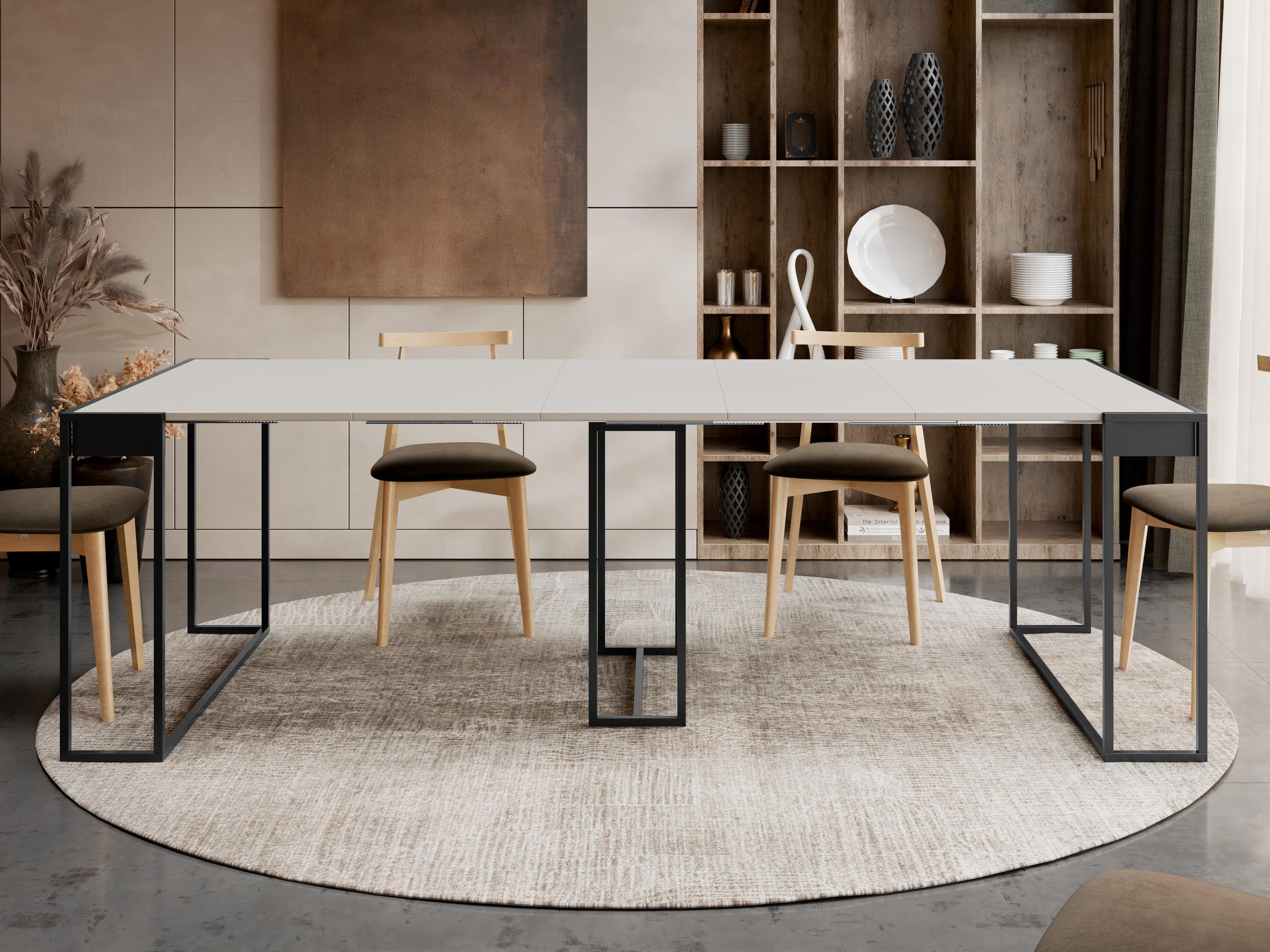 Inklapbare tafel Oswego 180 (Zwart + Kasjmier)