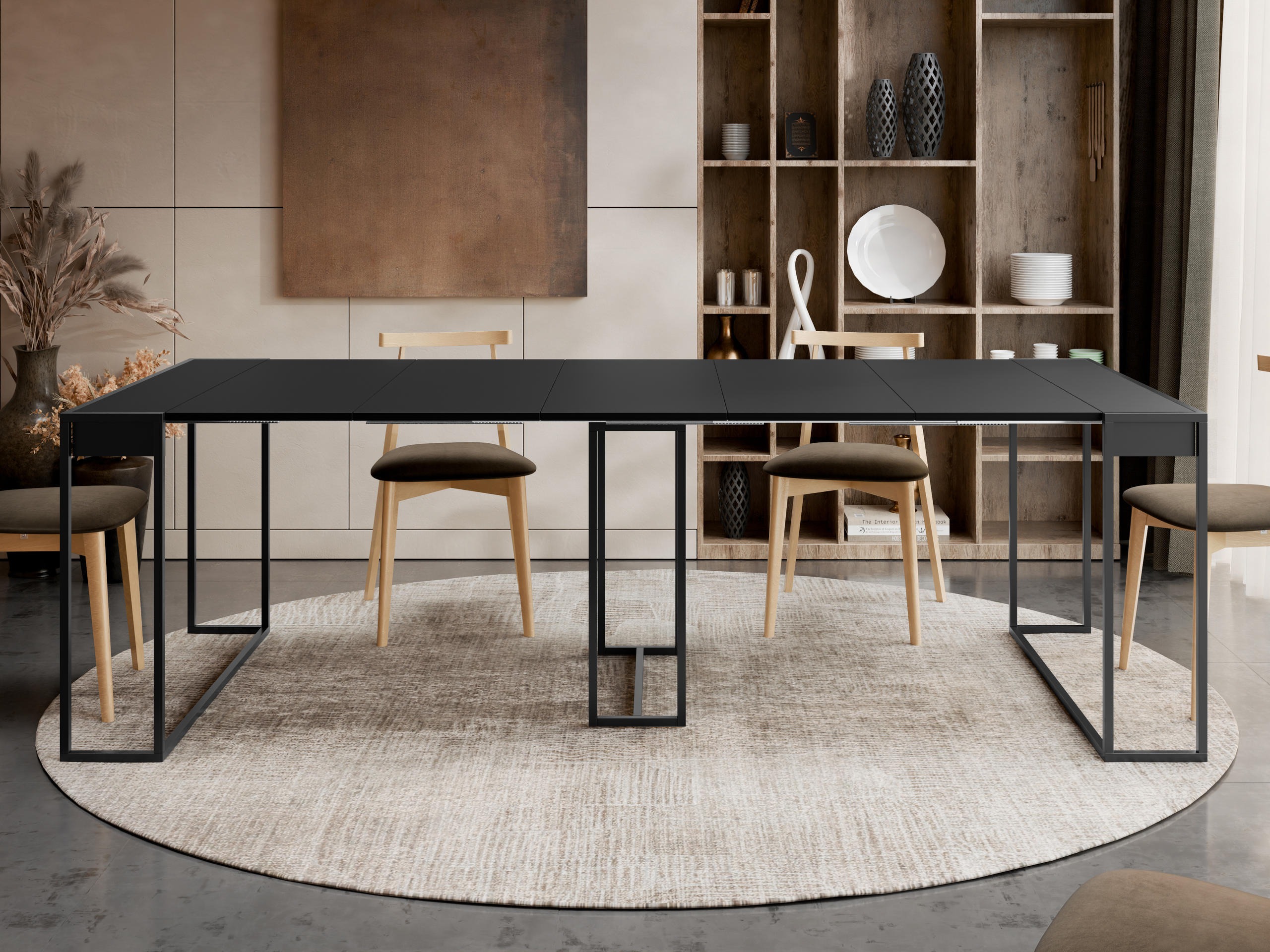Inklapbare tafel Oswego 180 (Zwart)