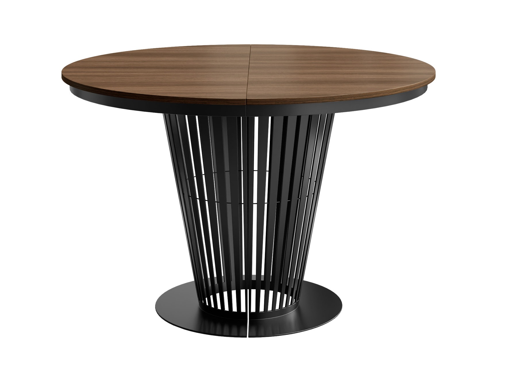 Tafel Oswego 179 (Zwart + Donker notenhout)