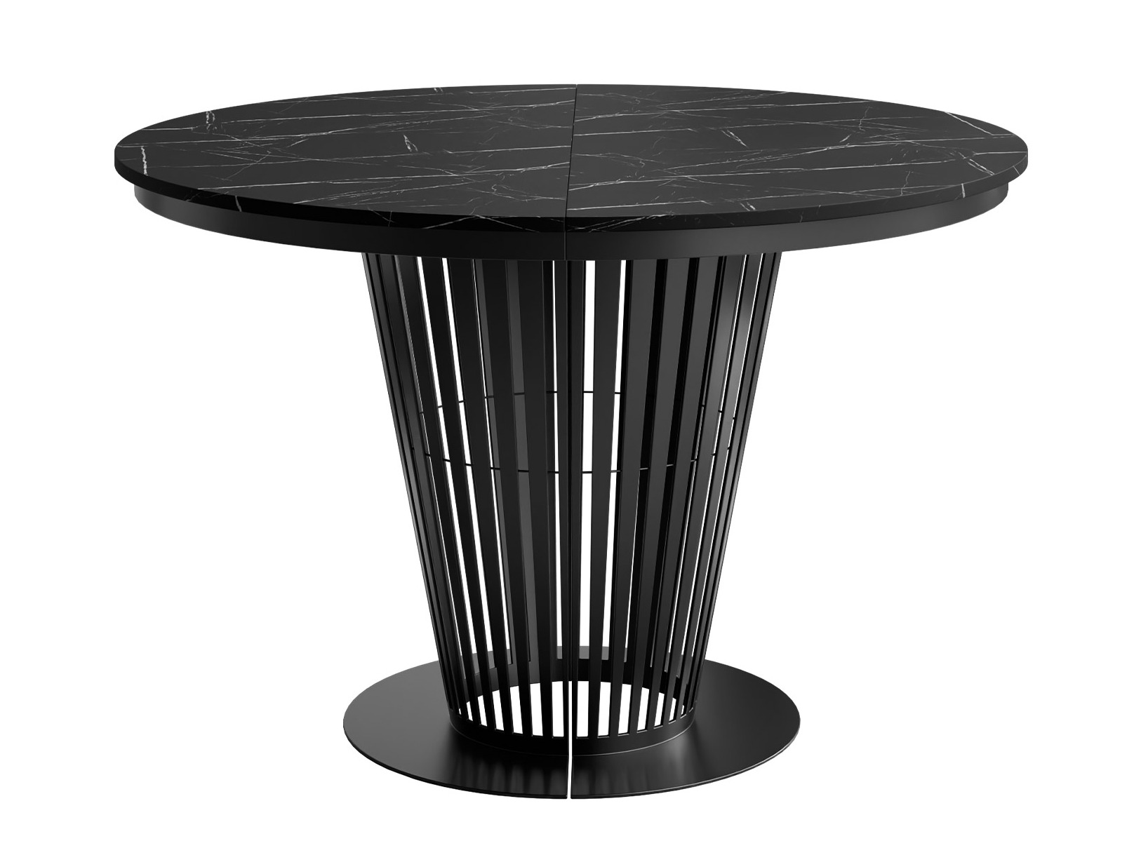Tafel Oswego 179 (Zwart + Zwart marmer)