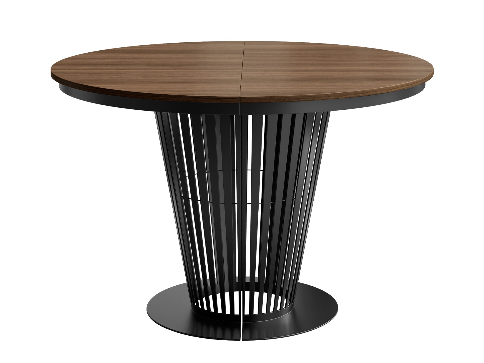 Tafel Oswego 181 (Zwart + Donker notenhout)