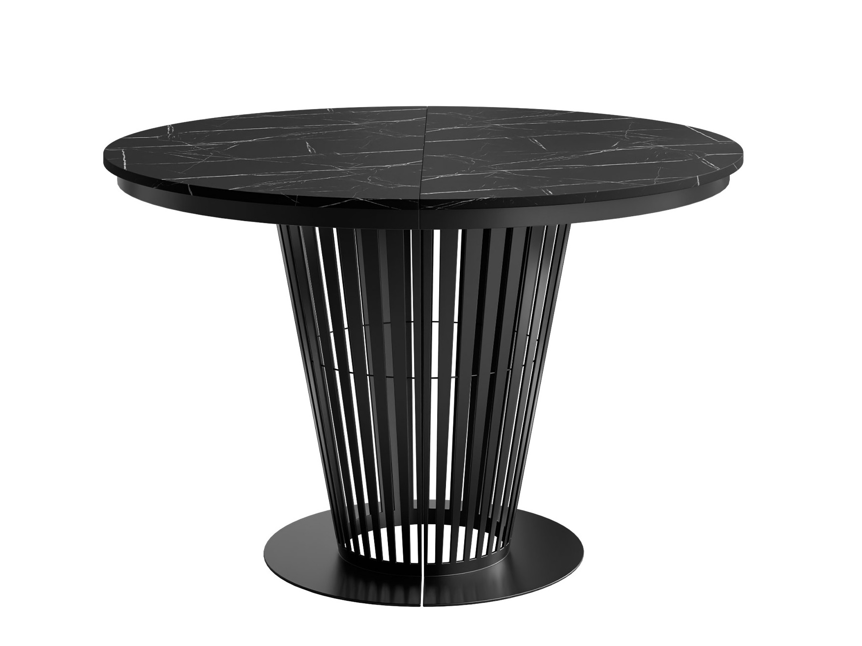 Tafel Oswego 181 (Zwart + Zwart marmer)