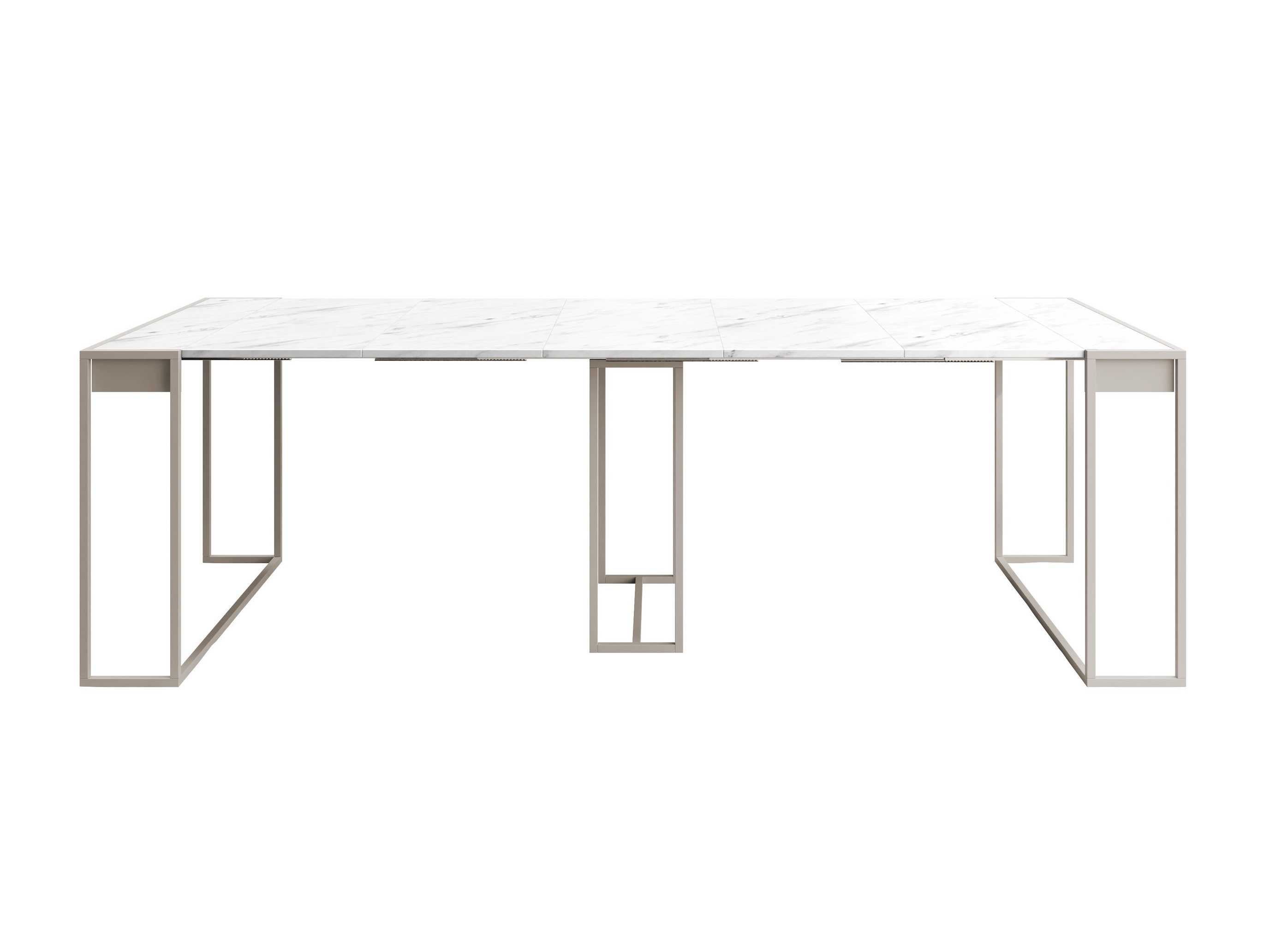 Inklapbare tafel Oswego 180 (Wit marmer + Kasjmier)