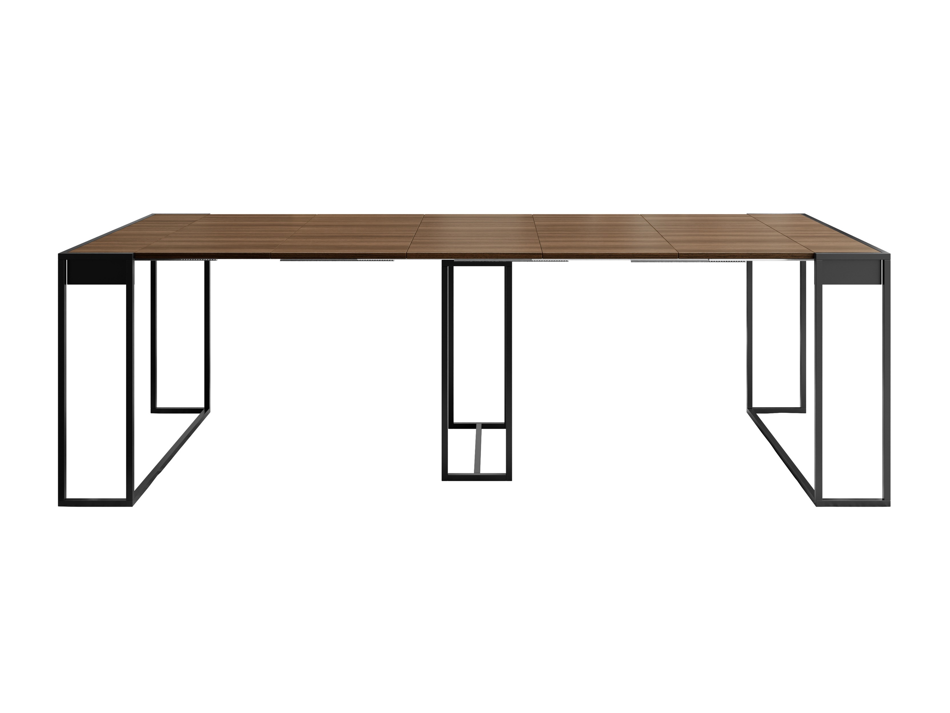 Inklapbare tafel Oswego 180 (Zwart + Donker notenhout)