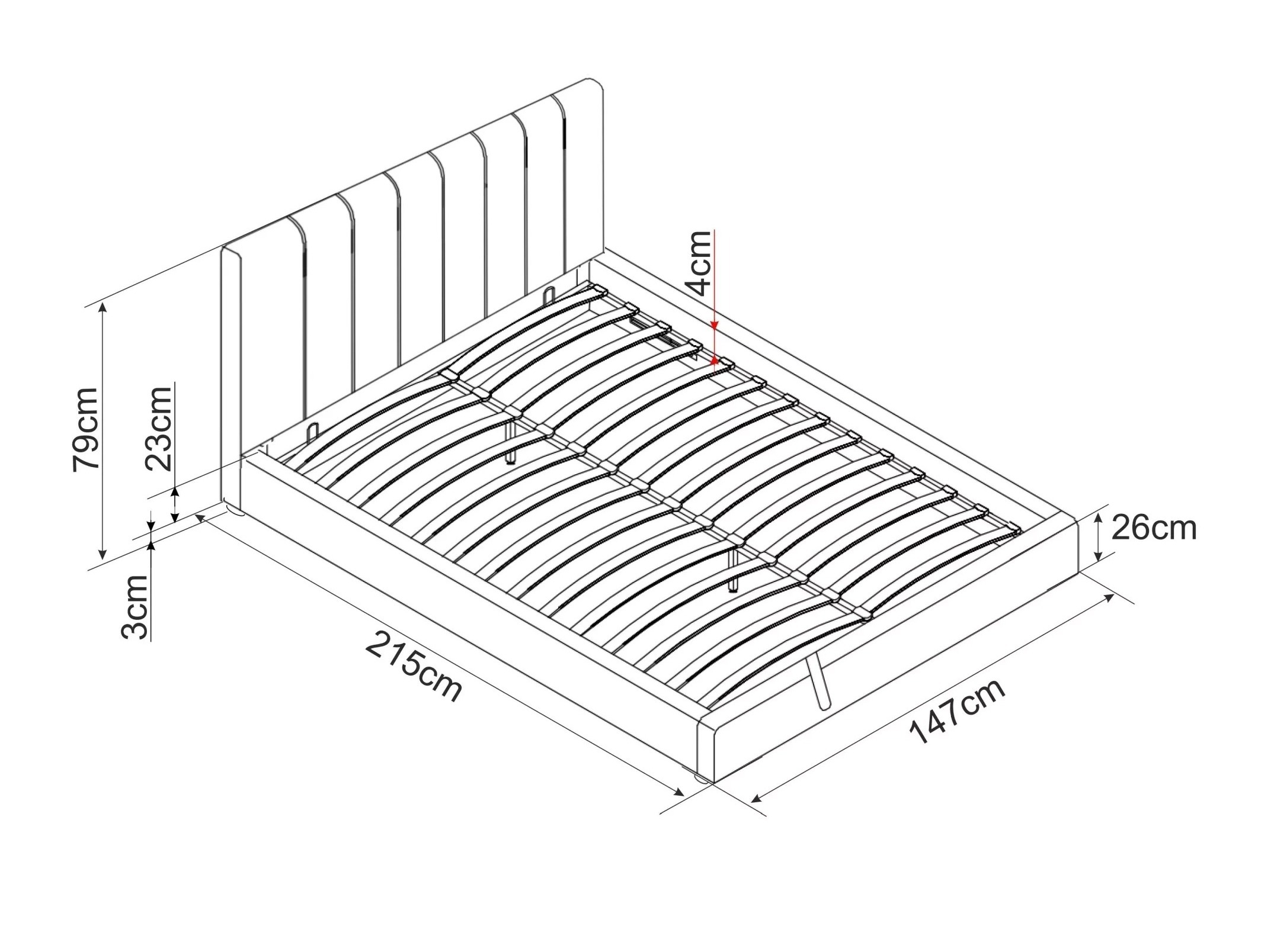 Bed Detroit 412 (Raven 07)