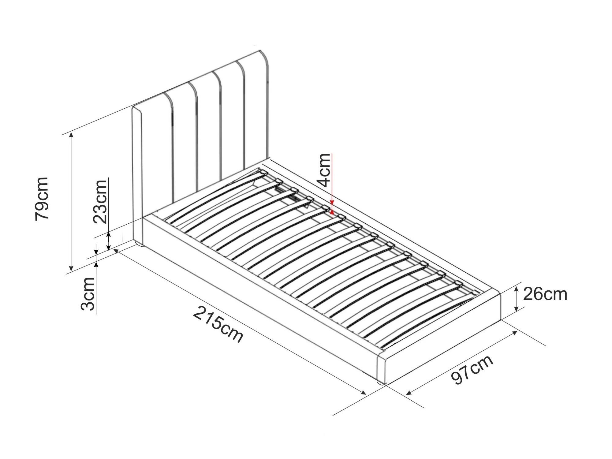 Bed Detroit 412 (Raven 22)