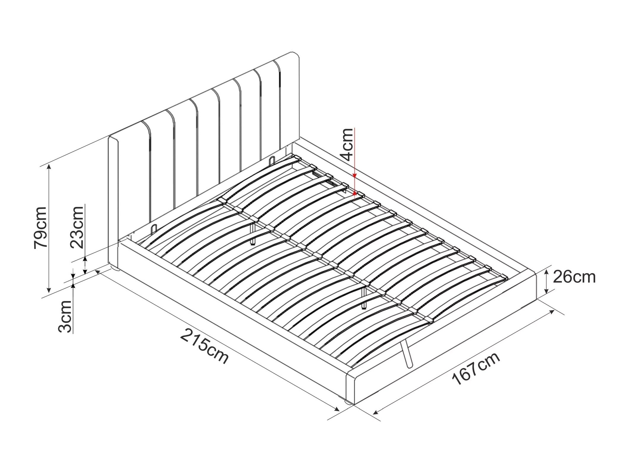 Bed Detroit 412 (Raven 22)
