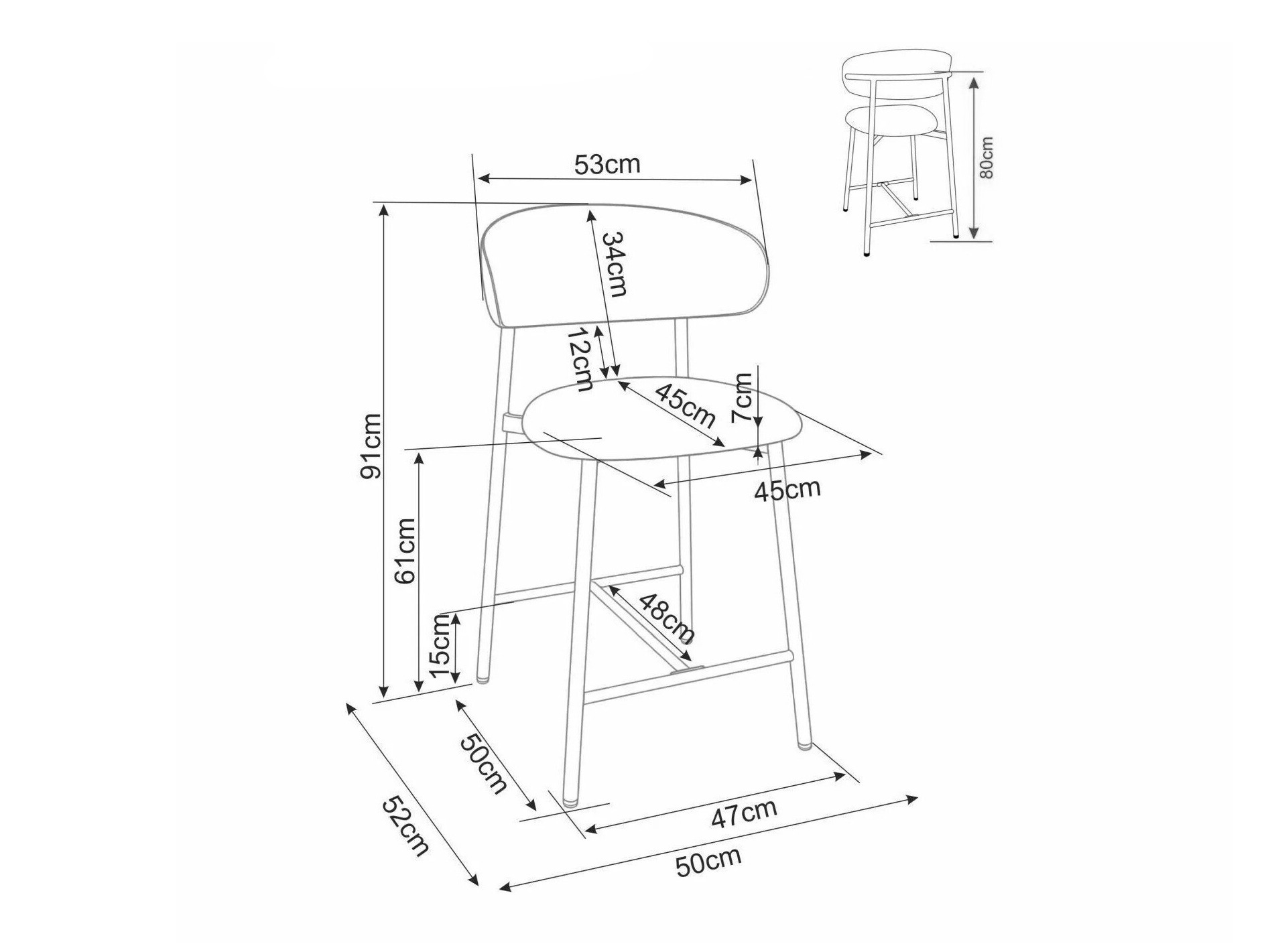 Counterstoel Detroit 946 (Brego 34)