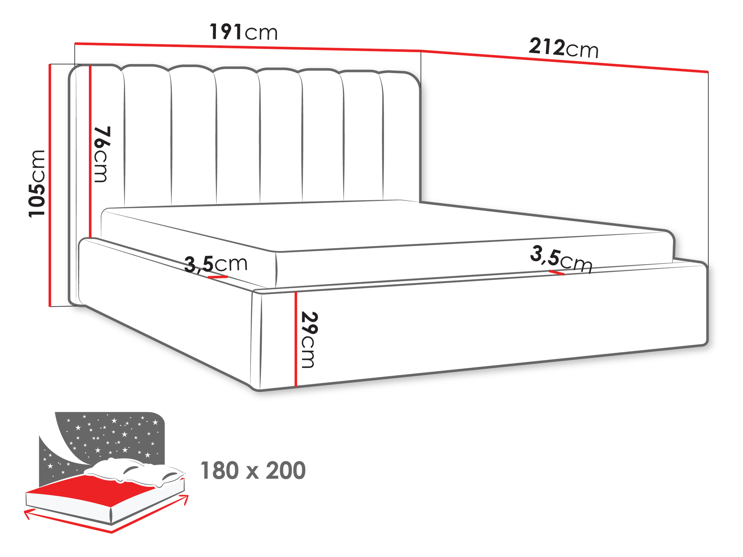 Bed ComfiDream Stylos (Margo 227.03)
