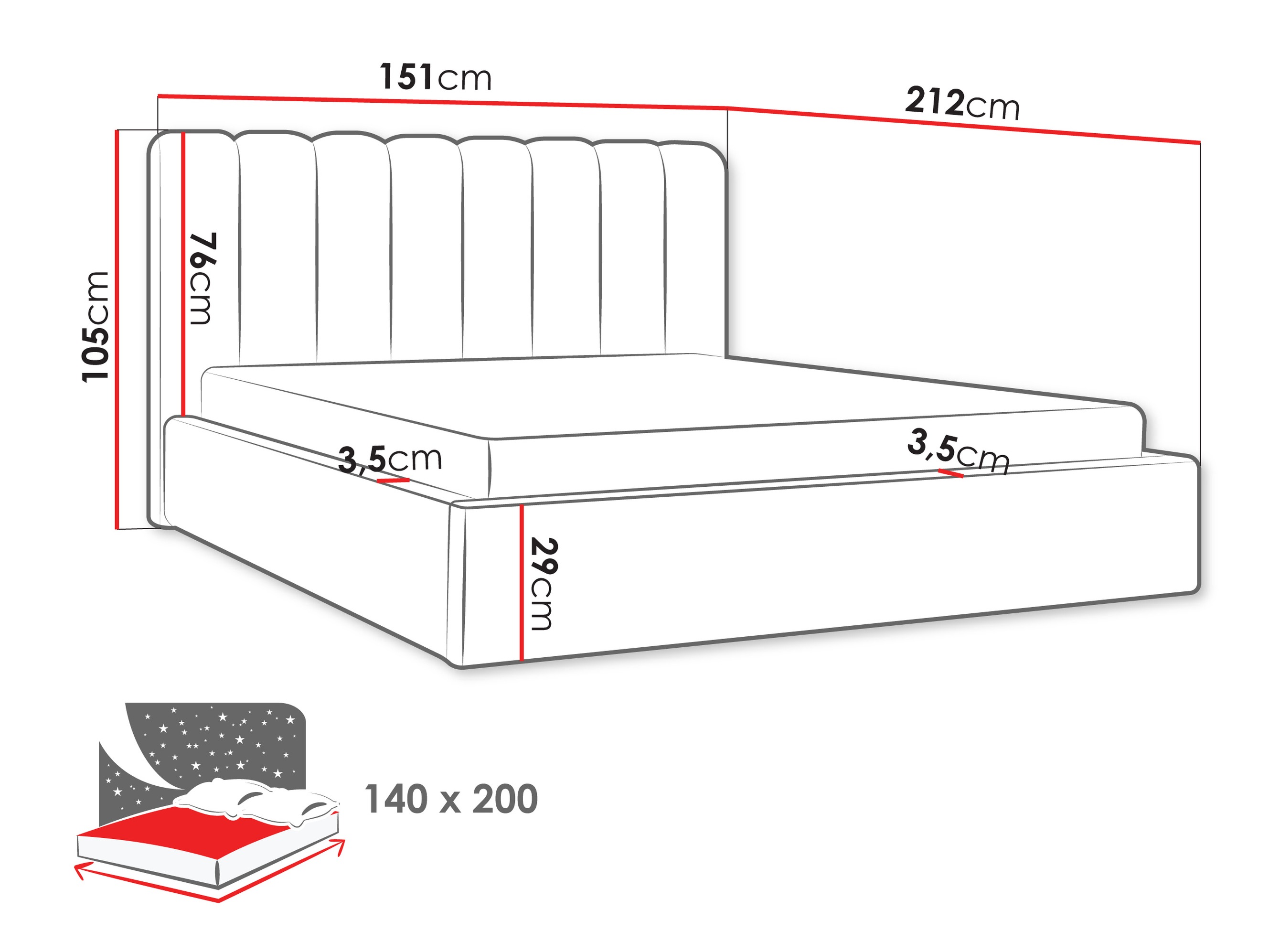 Bed ComfiDream Stylos (Margo 227.01)