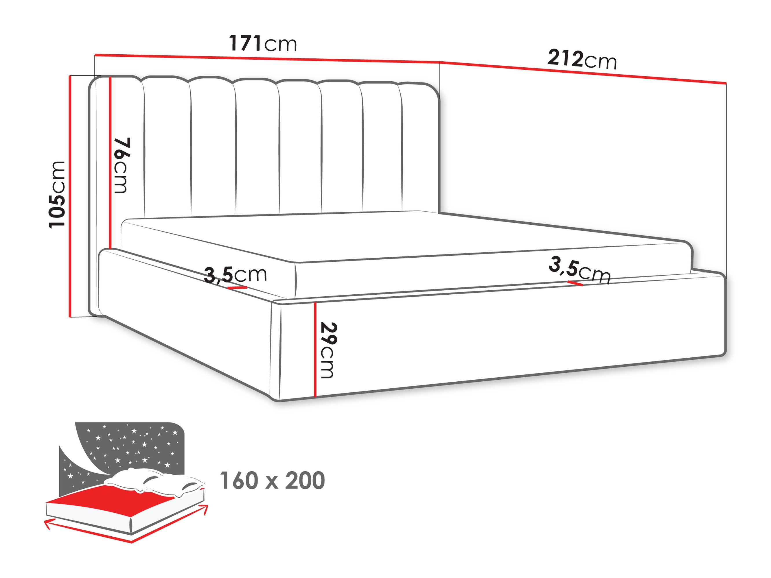 Bed ComfiDream Stylos (Margo 227.01)