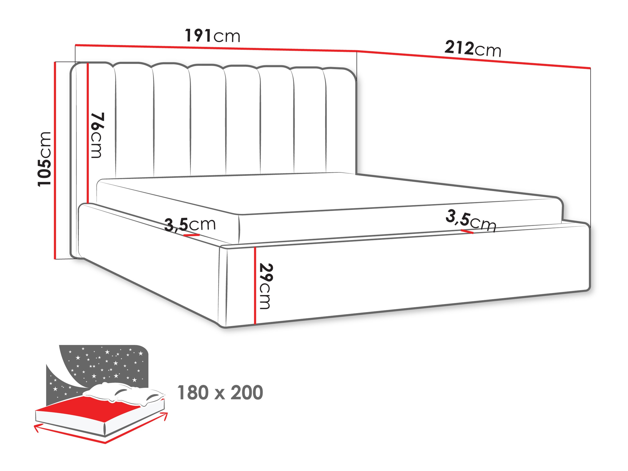 Bed ComfiDream Stylos (Margo 227.01)