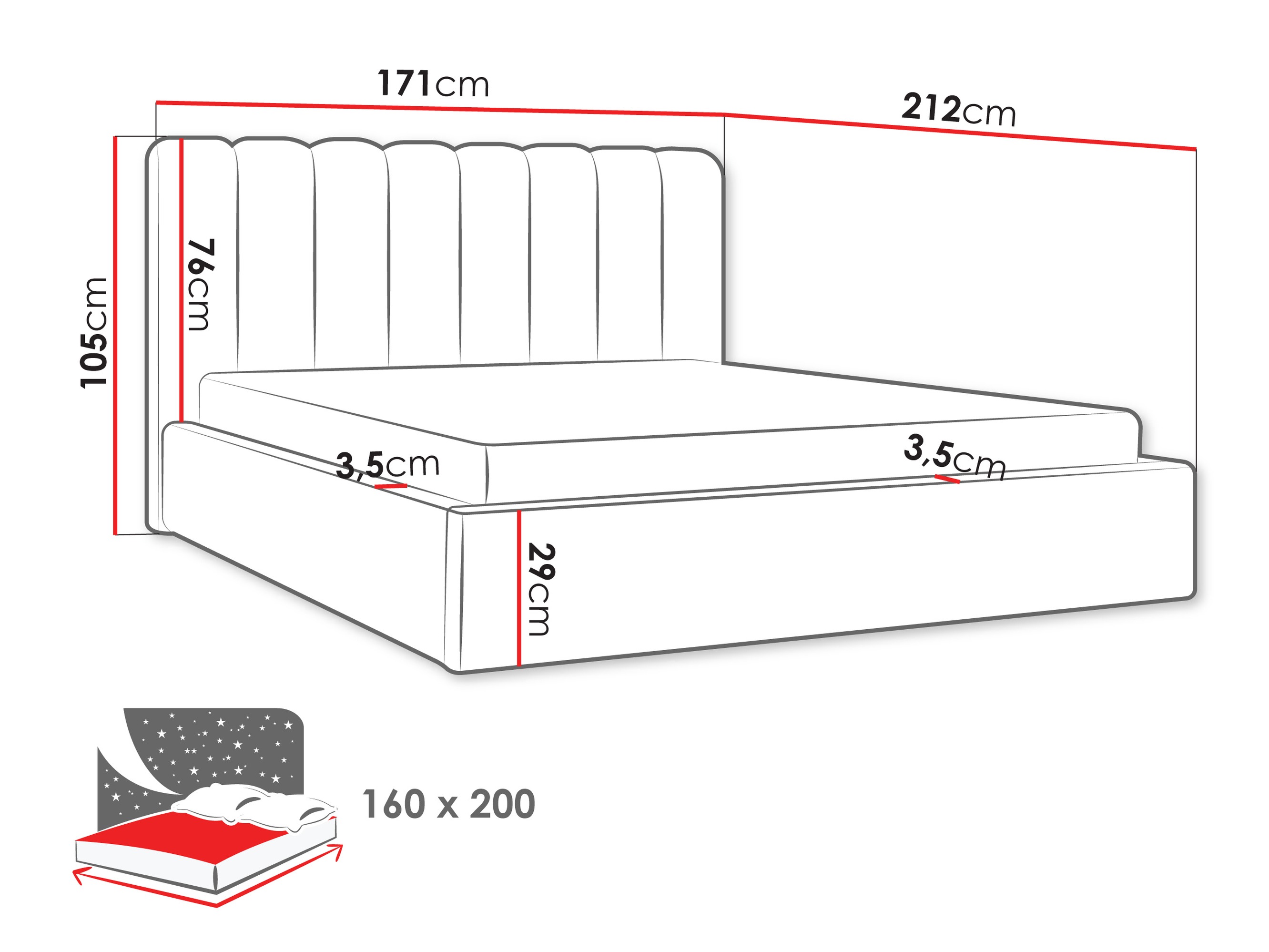 Bed ComfiDream Stylos (Margo 227.03)