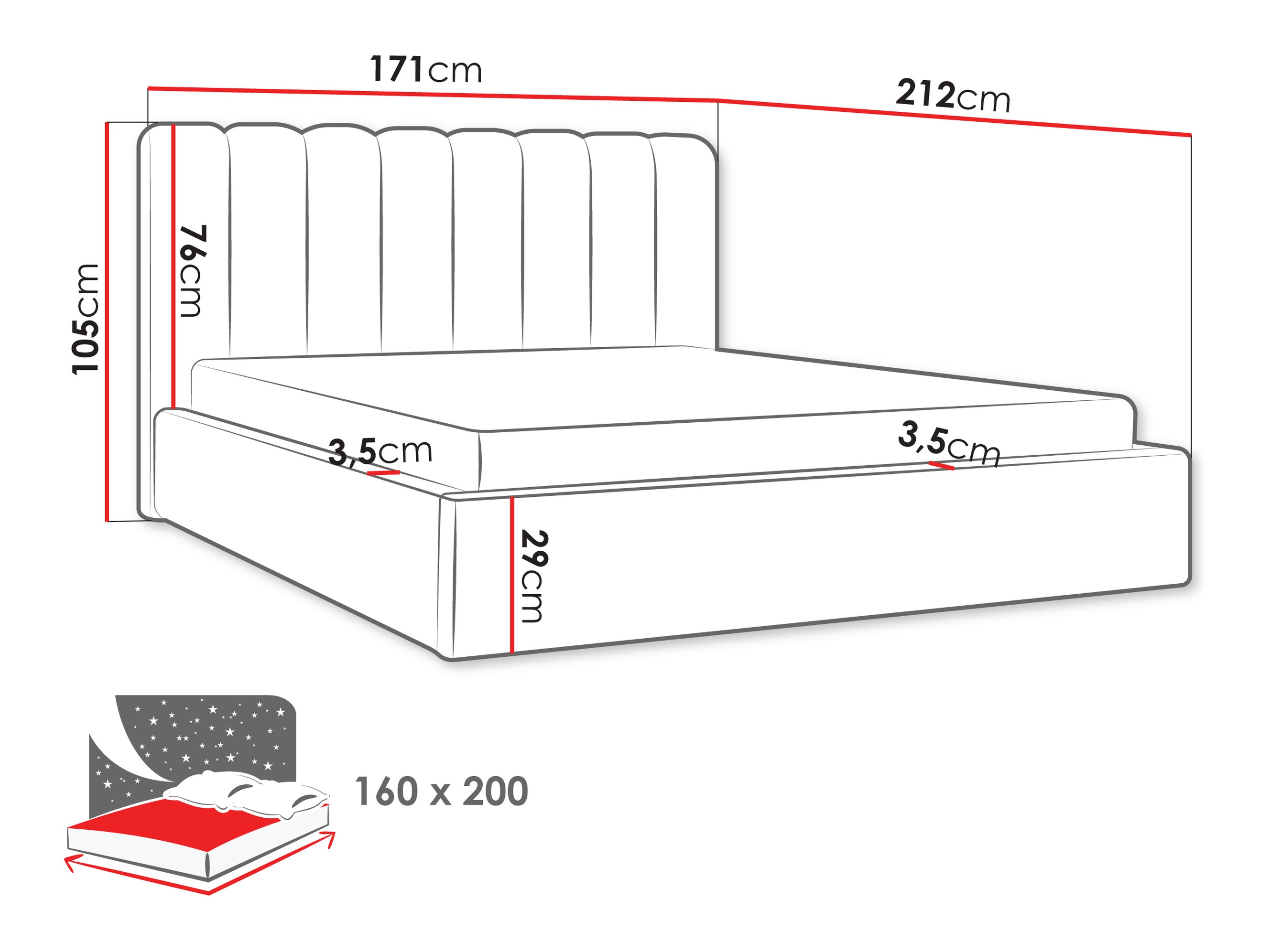 Bed ComfiDream Stylos (Margo 227.07)