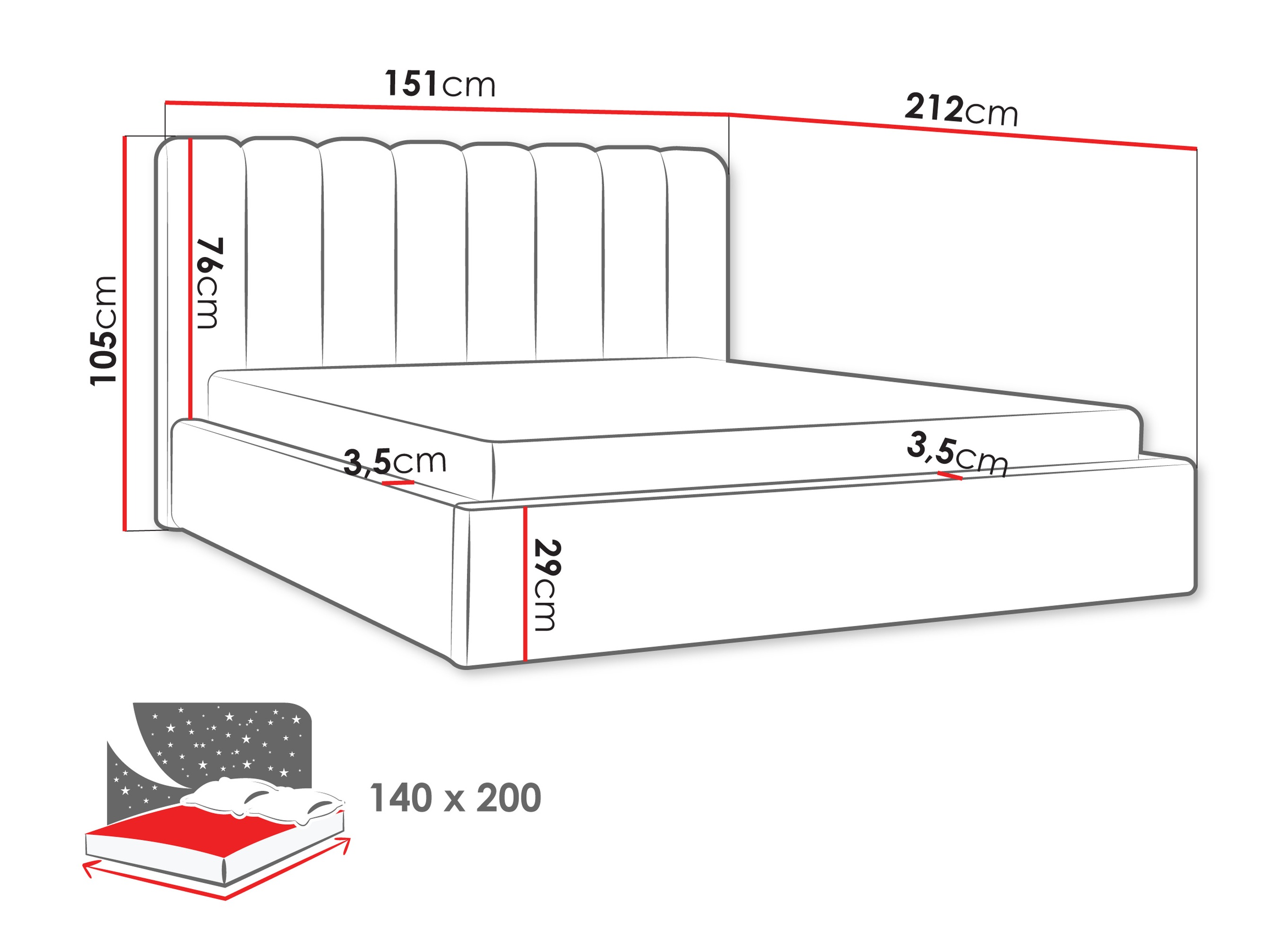 Bed ComfiDream Stylos (Margo 227.09)
