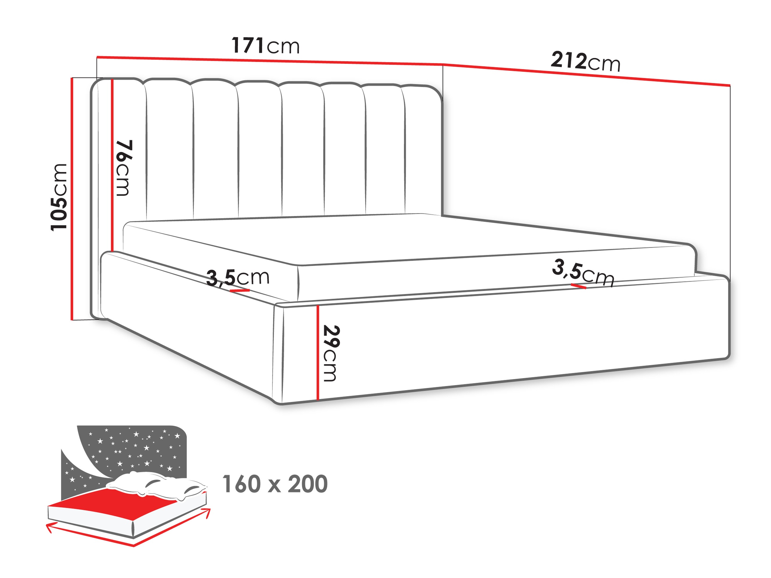 Bed ComfiDream Stylos (Margo 227.09)