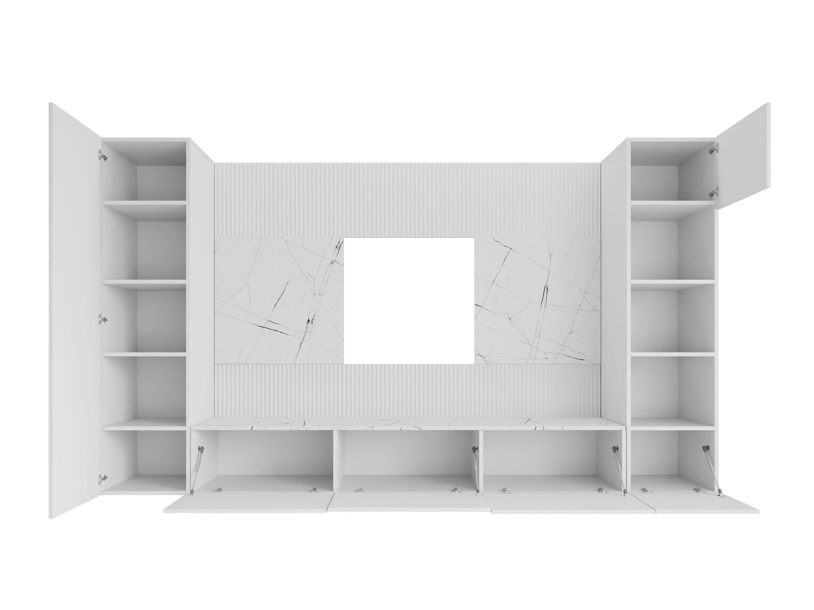 Woonkamerset Comfivo Salix IV (Notenhout + Licht travertin)