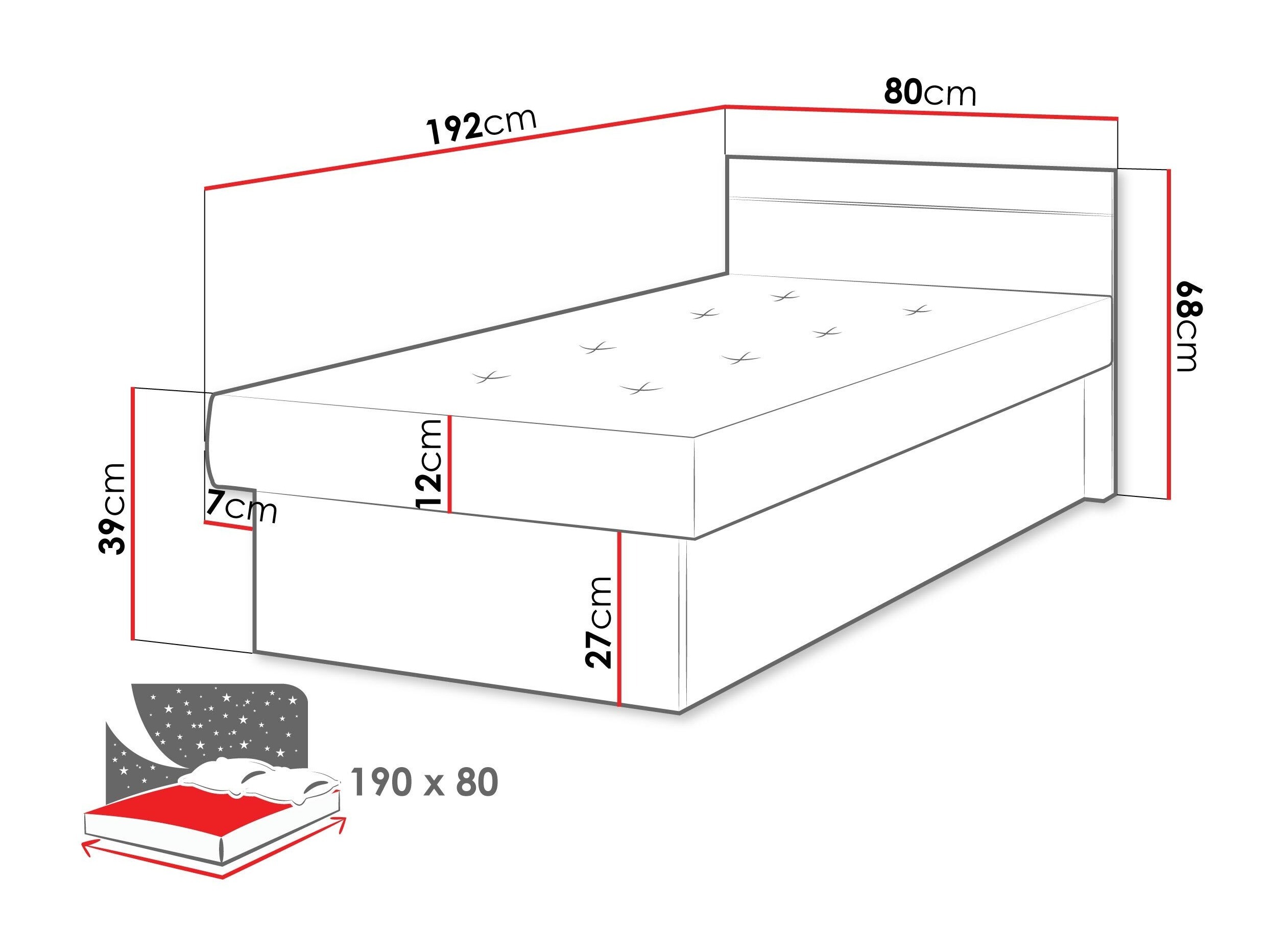 Bed Dover 101 (Wit)