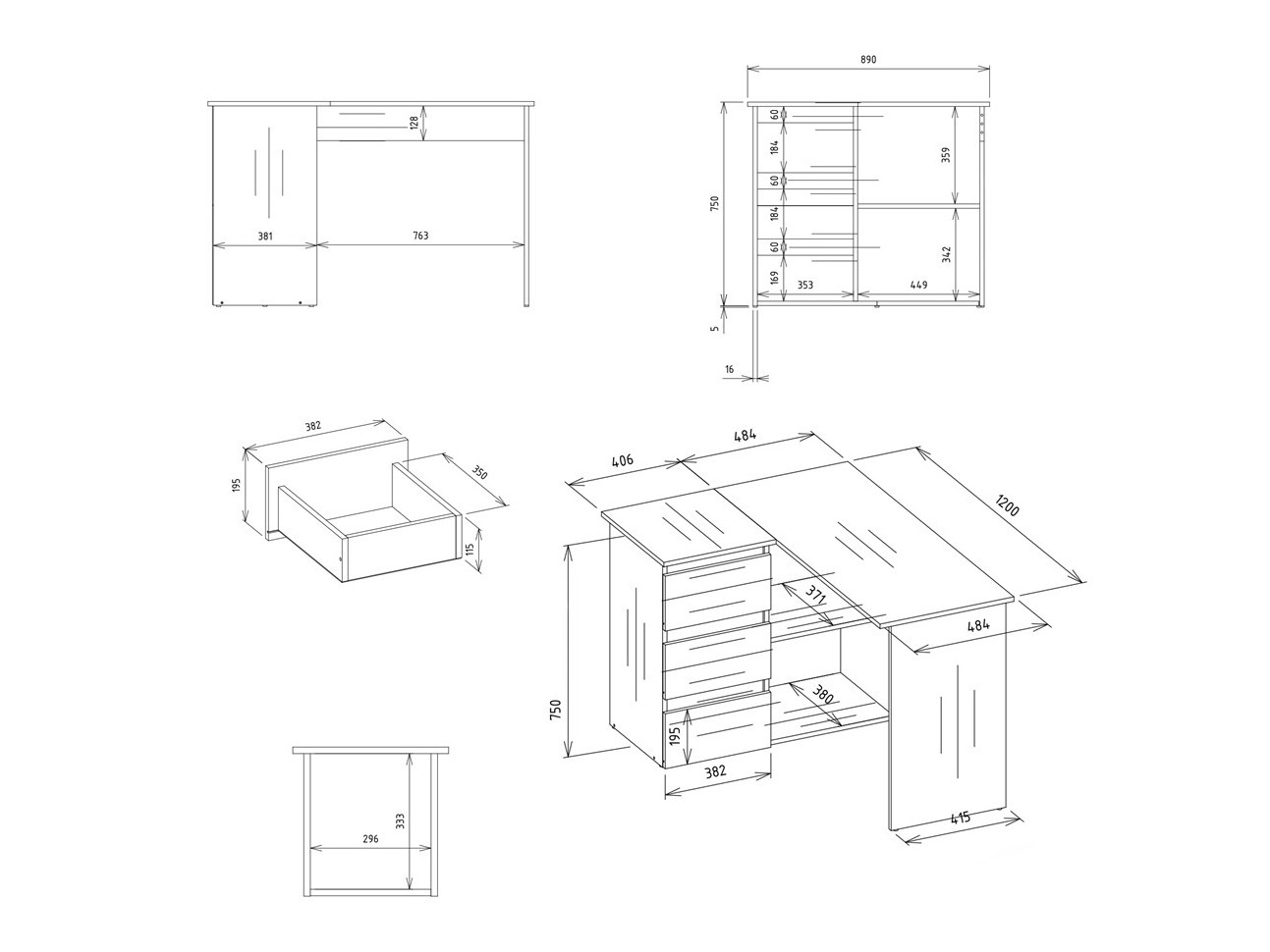 Hoekbureau Mandeville 365 (Links)