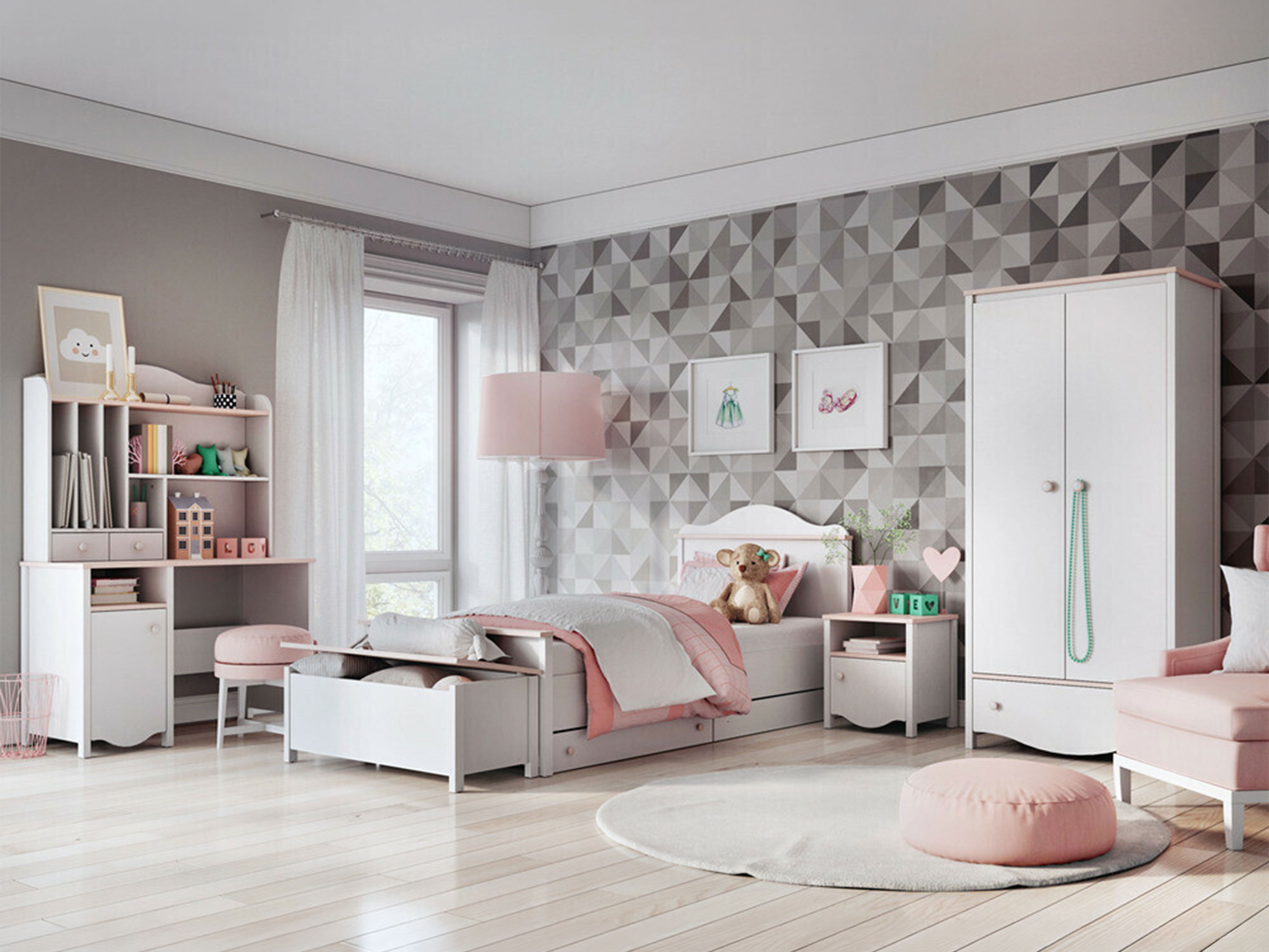 Bureau Velferi 114 (Wit + Roze)