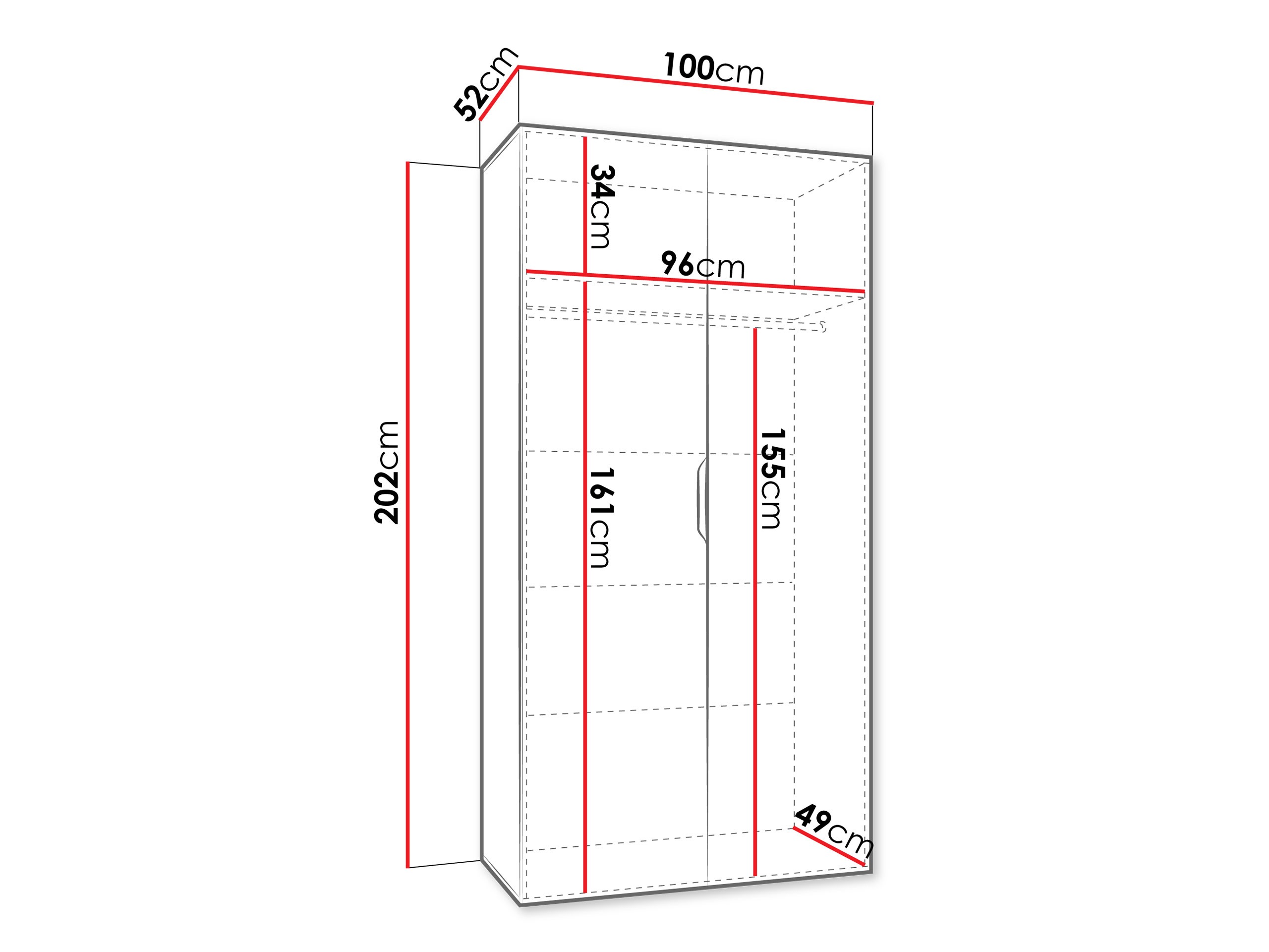 Kledingkast Hartford 603 (Wit)