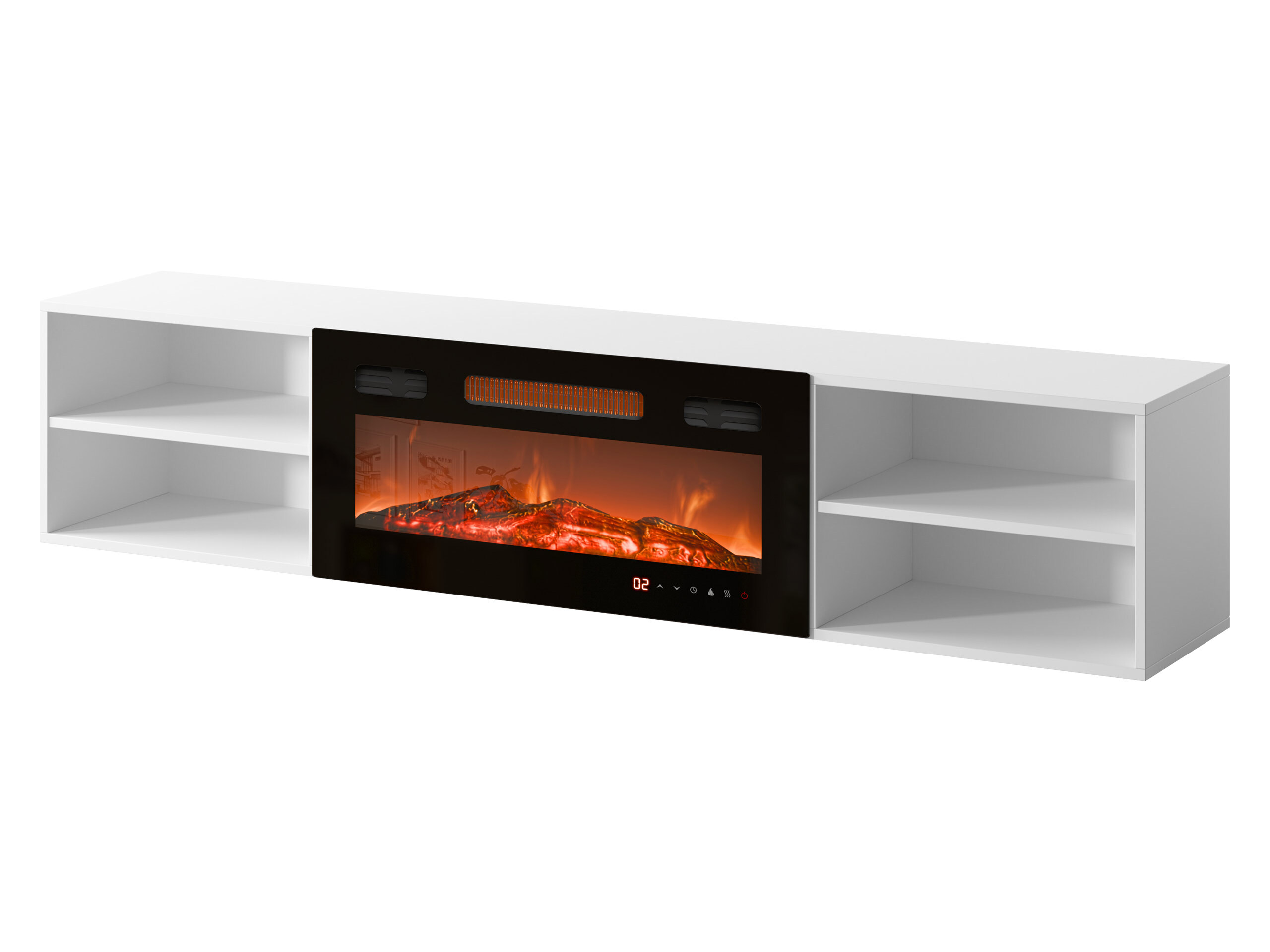 TV-meubel Charlotte 190 (Wit + Zwart)