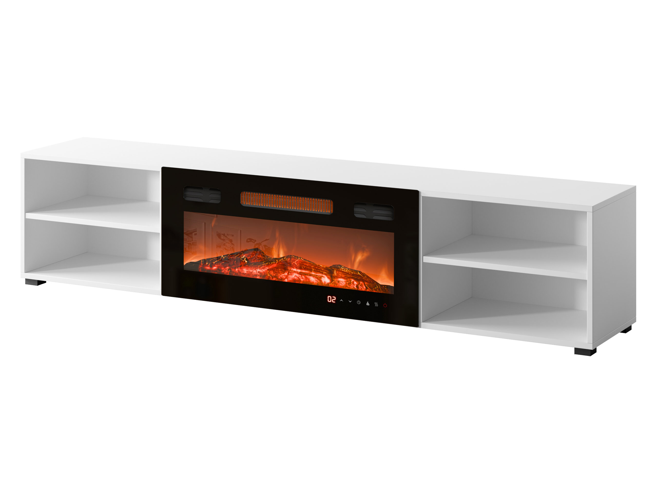 TV-meubel Charlotte 190 (Wit + Zwart)