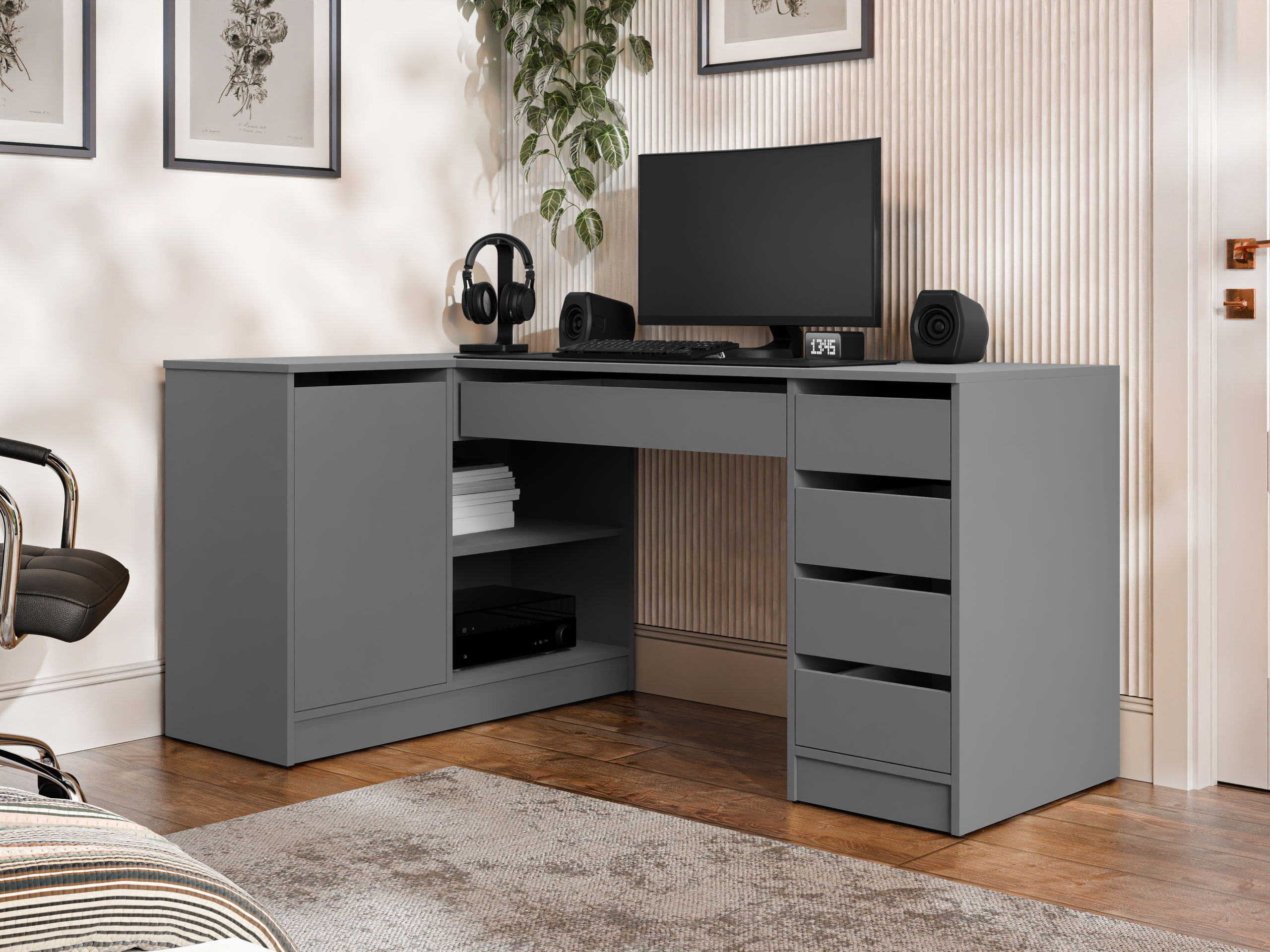 Hoekbureau Comfivo Terros III (Antraciet)