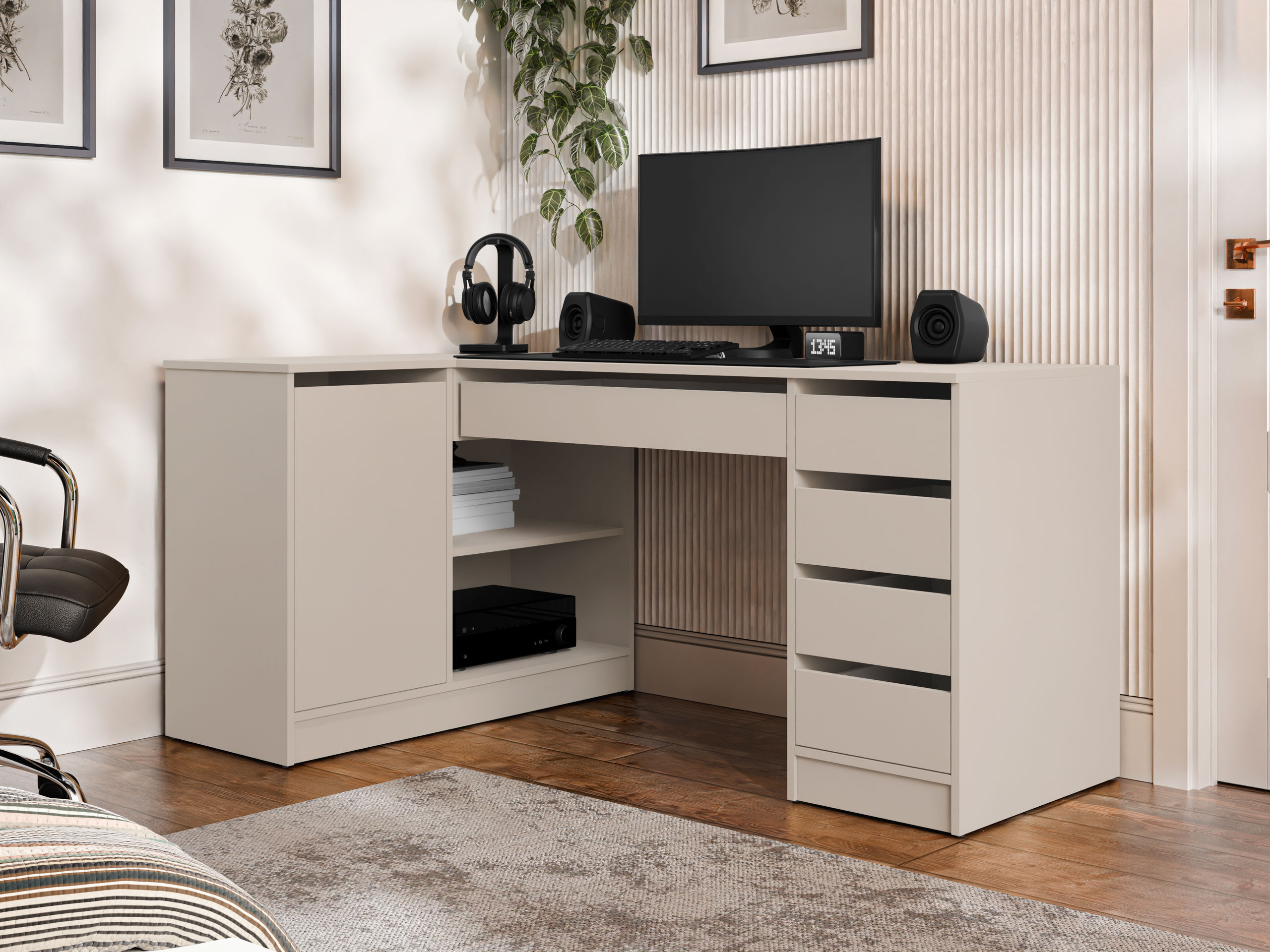 Hoekbureau Comfivo Terros III (Beige)