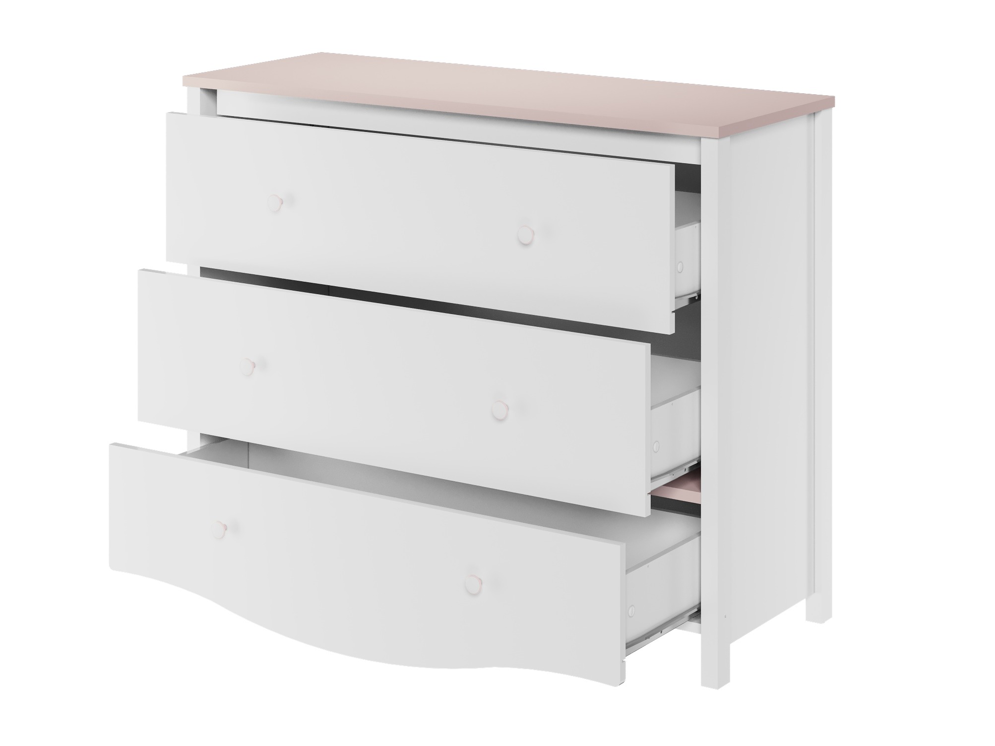Ladekast Velferi 125 (Wit + Roze)