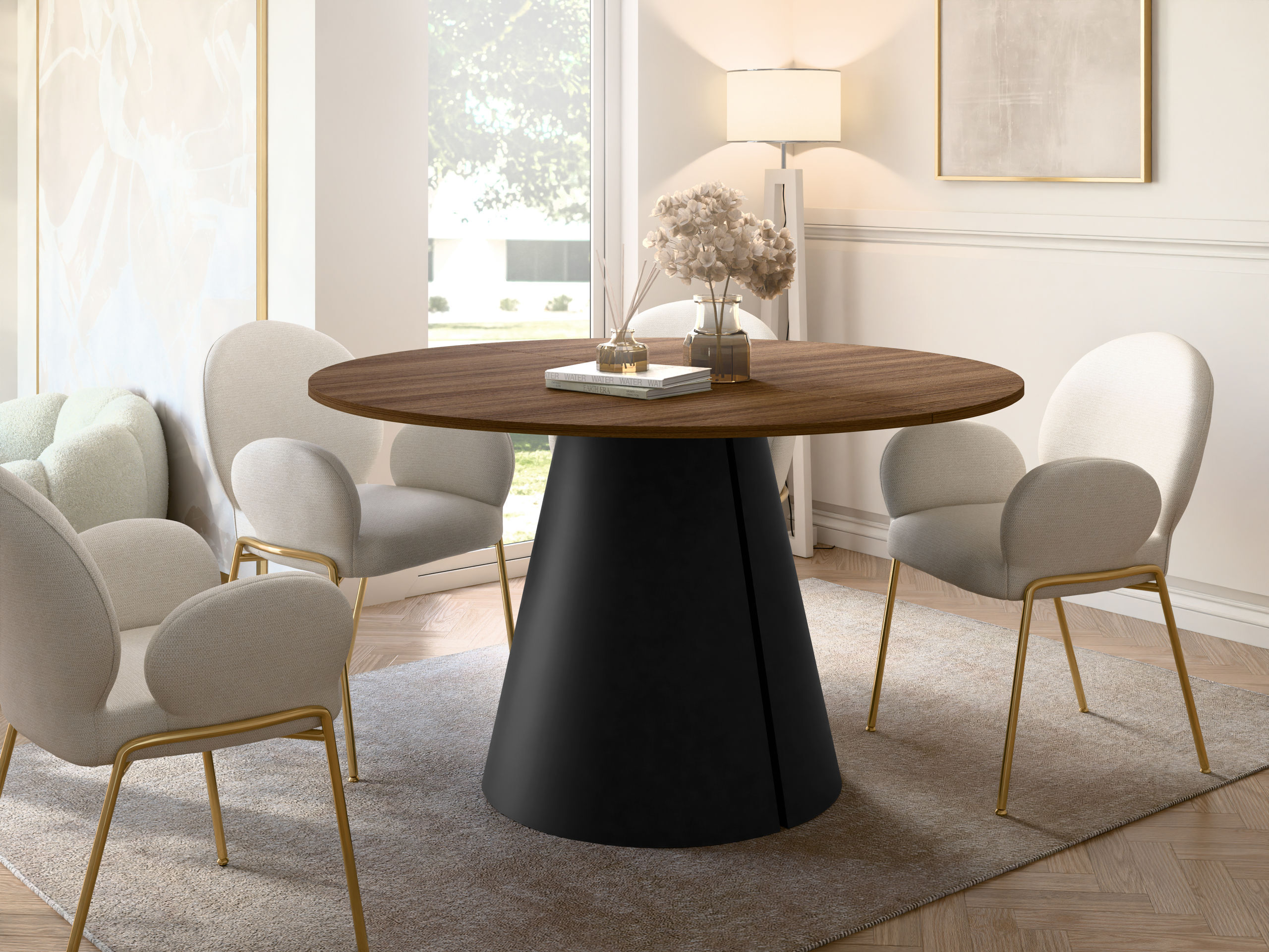 Tafel Oswego 165 (Notenhout)