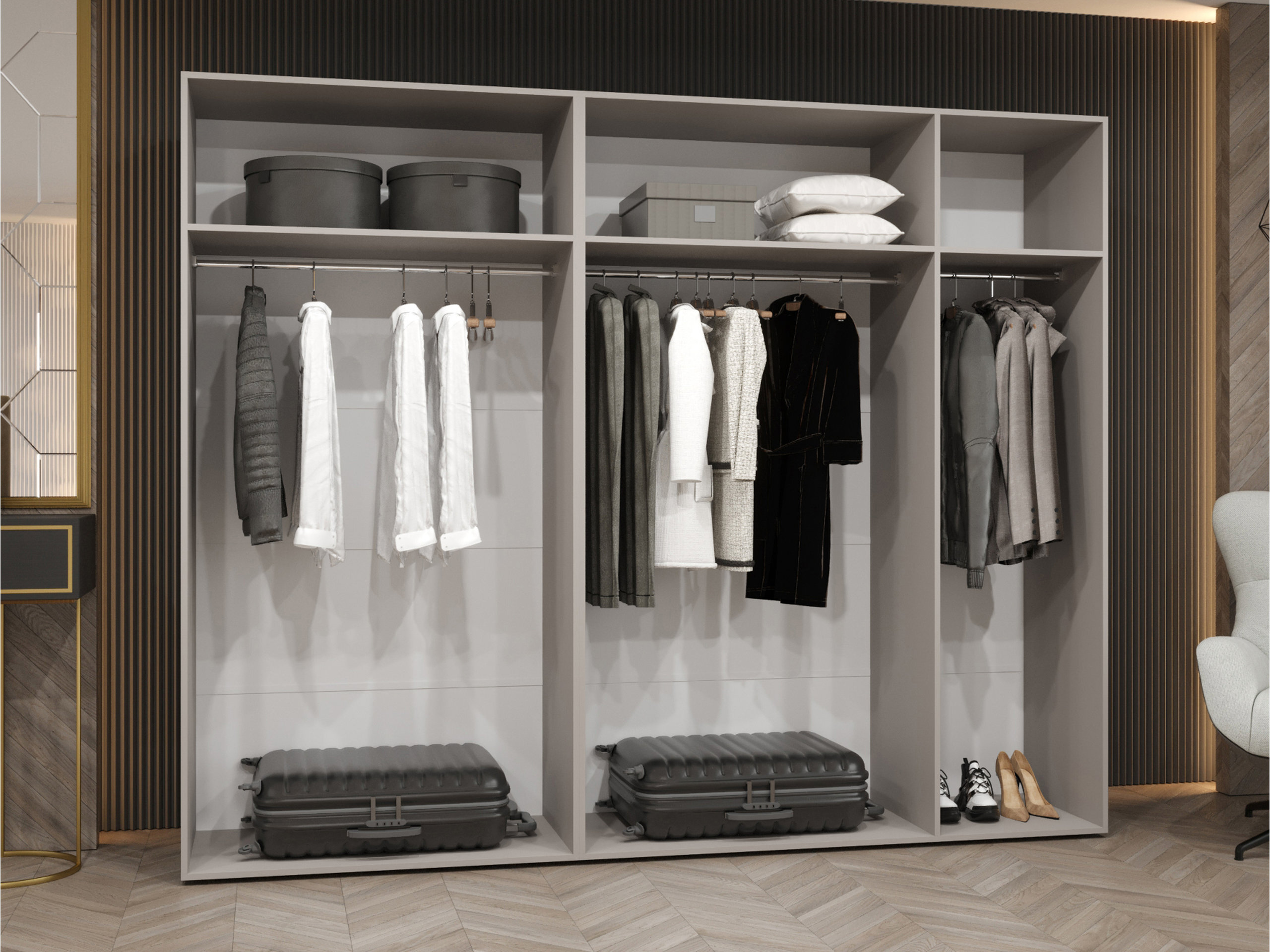 Kledingkast Hartford 611 (Zwart)