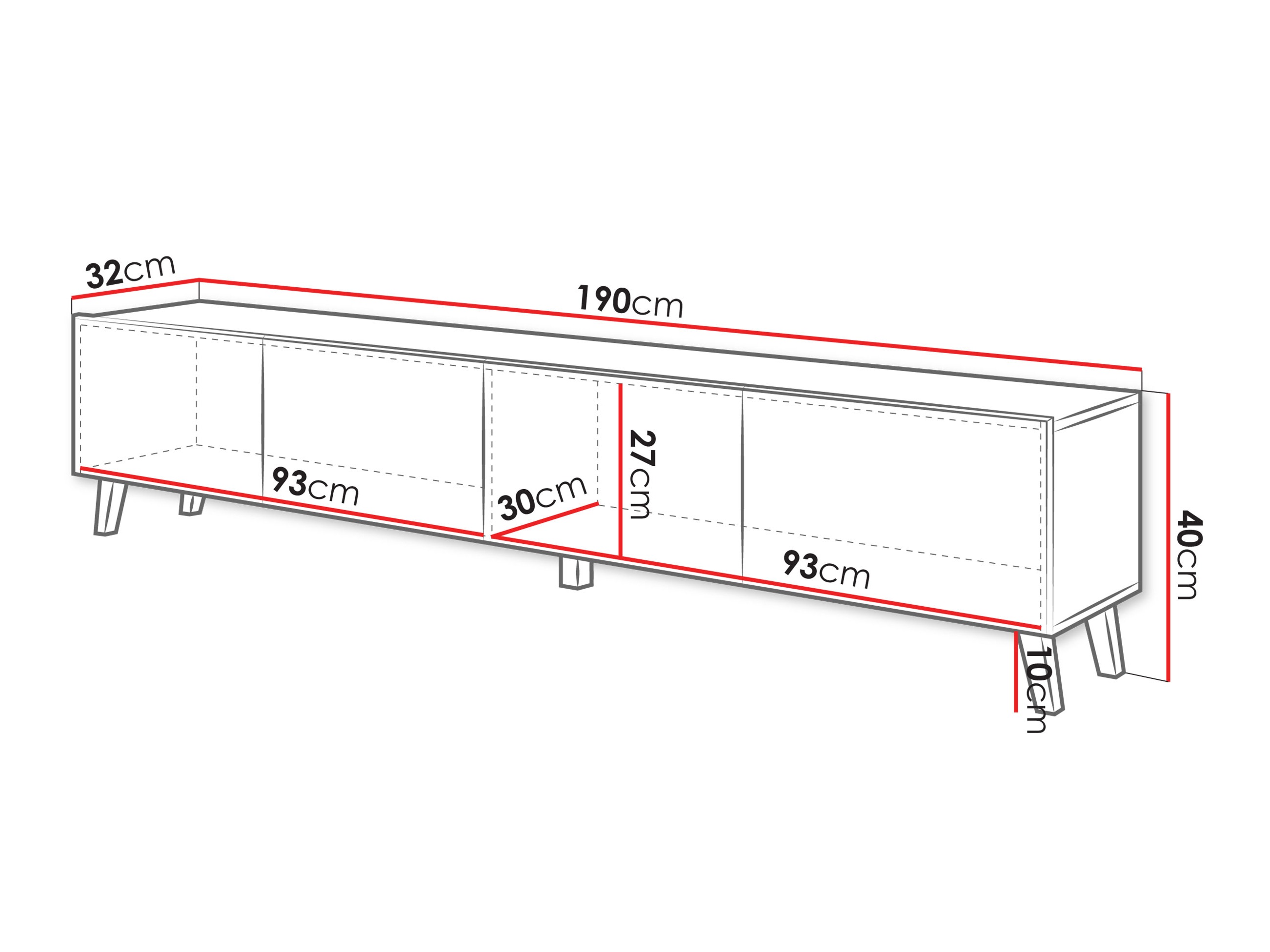 TV-meubel Levtive 101 (Grafiet)
