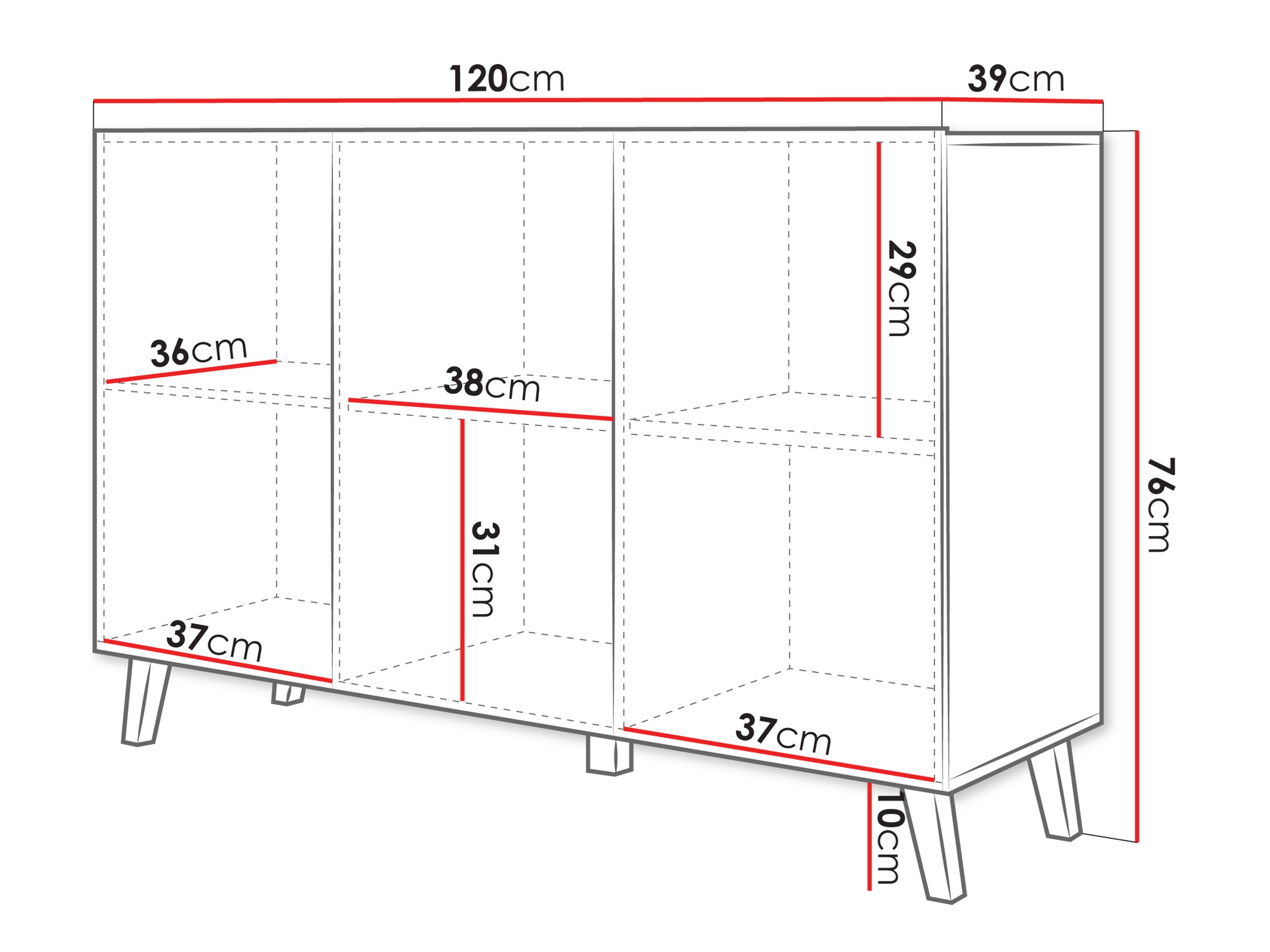 Dressoir Levtive 102 (Grafiet)