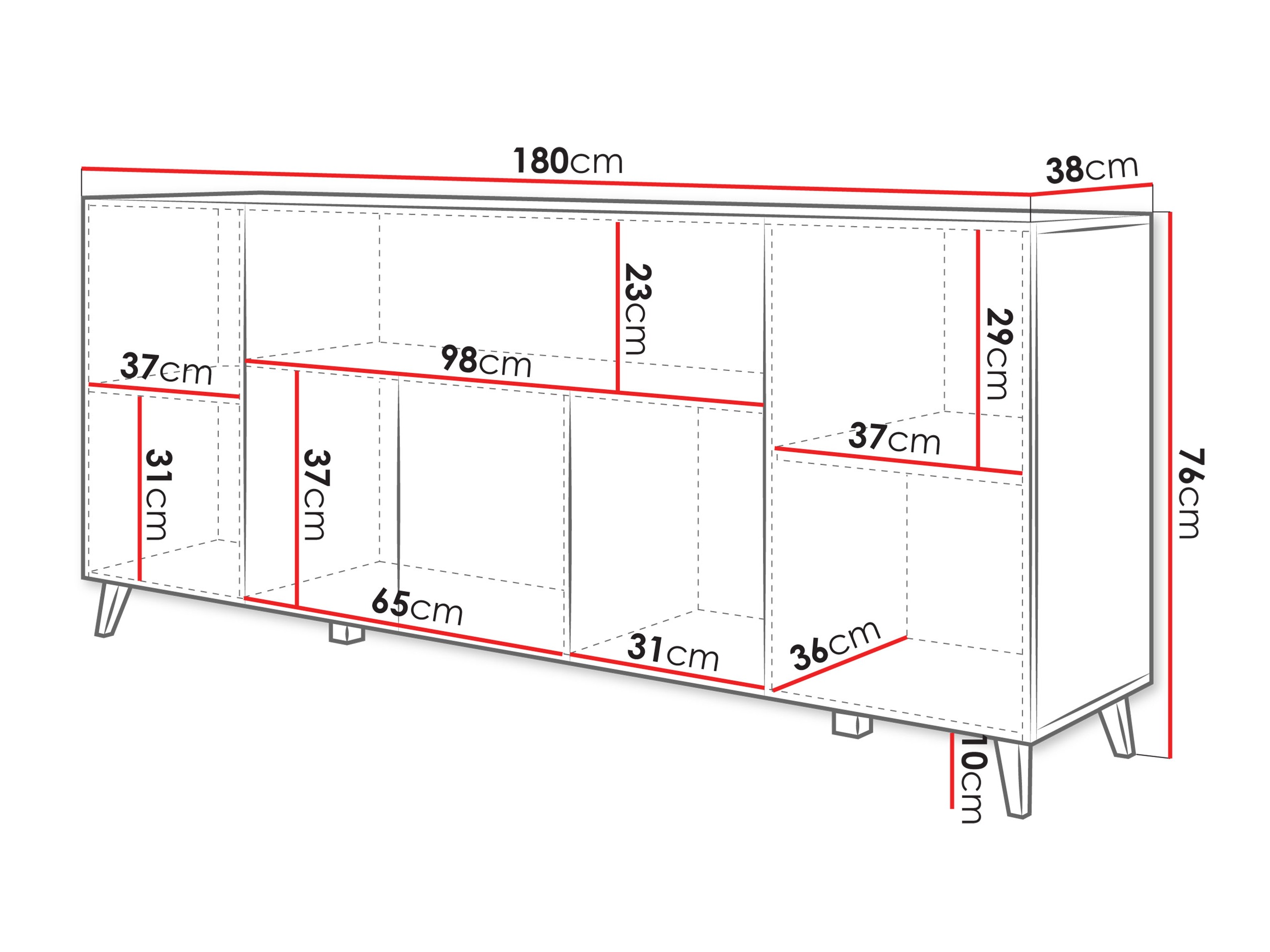 Dressoir Levtive 103 (Grafiet)