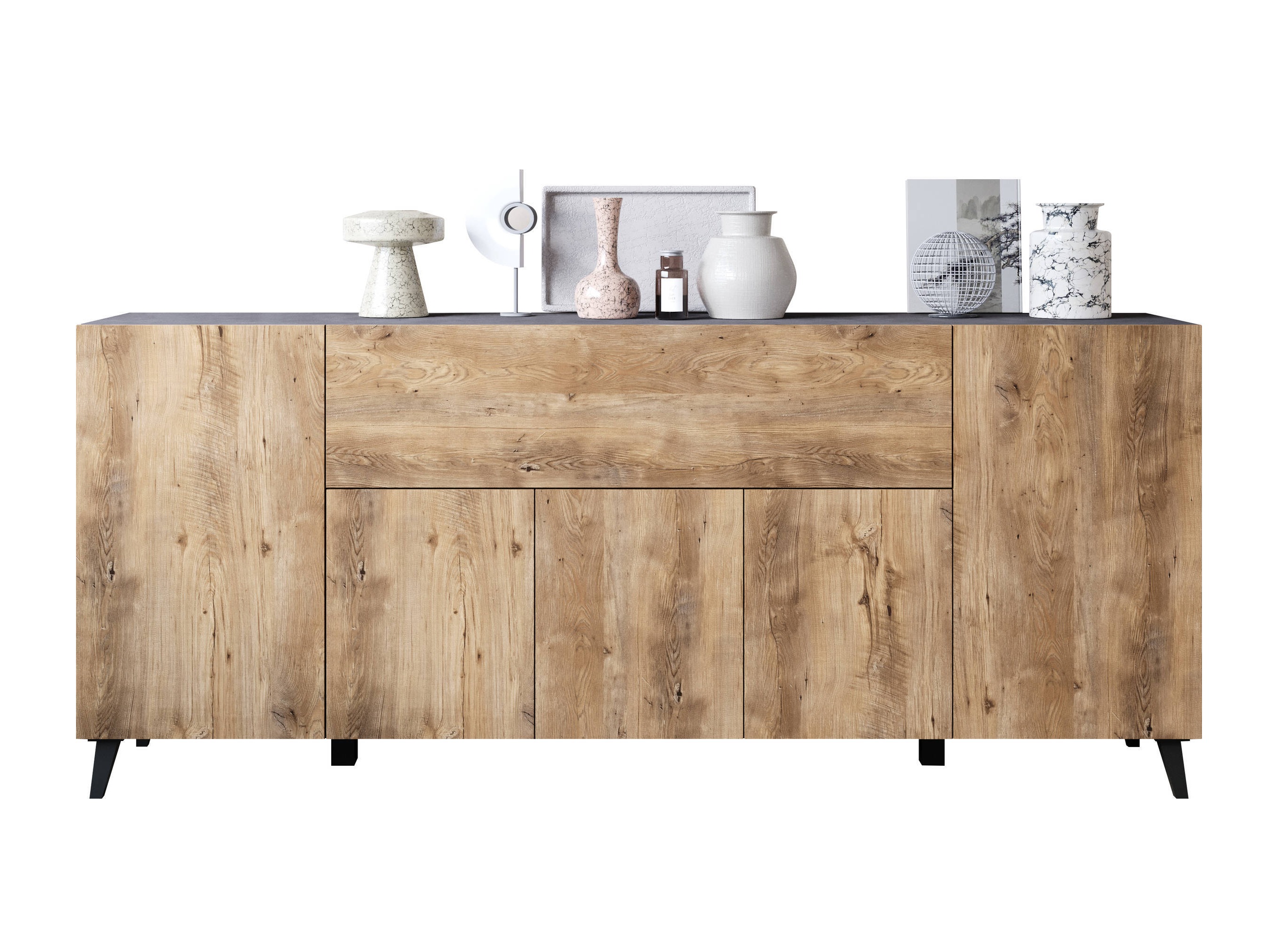 Dressoir Levtive 103 (Matera grijs + Kastanje)
