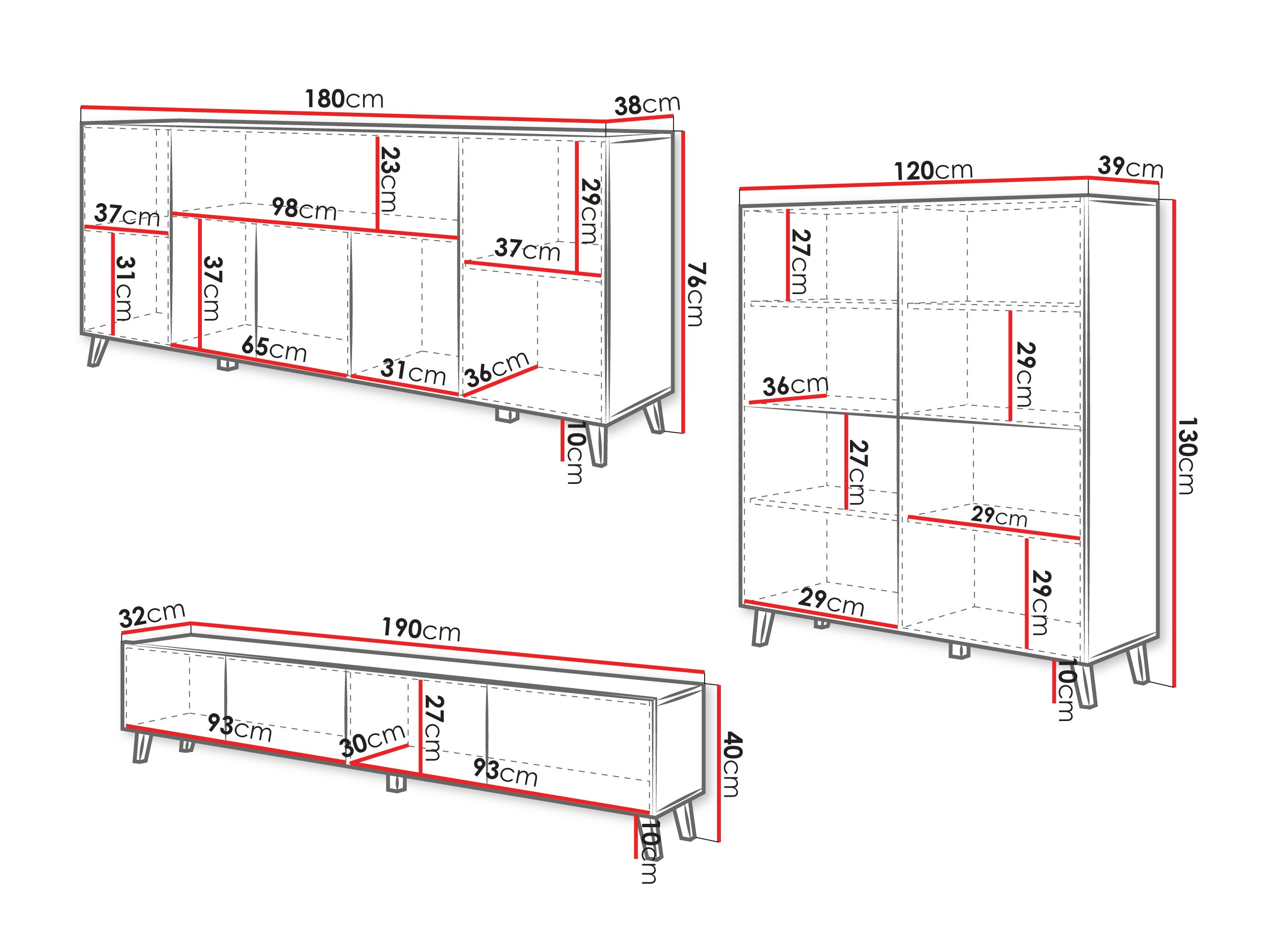 Woonkamerset Levtive 104 (Wit)