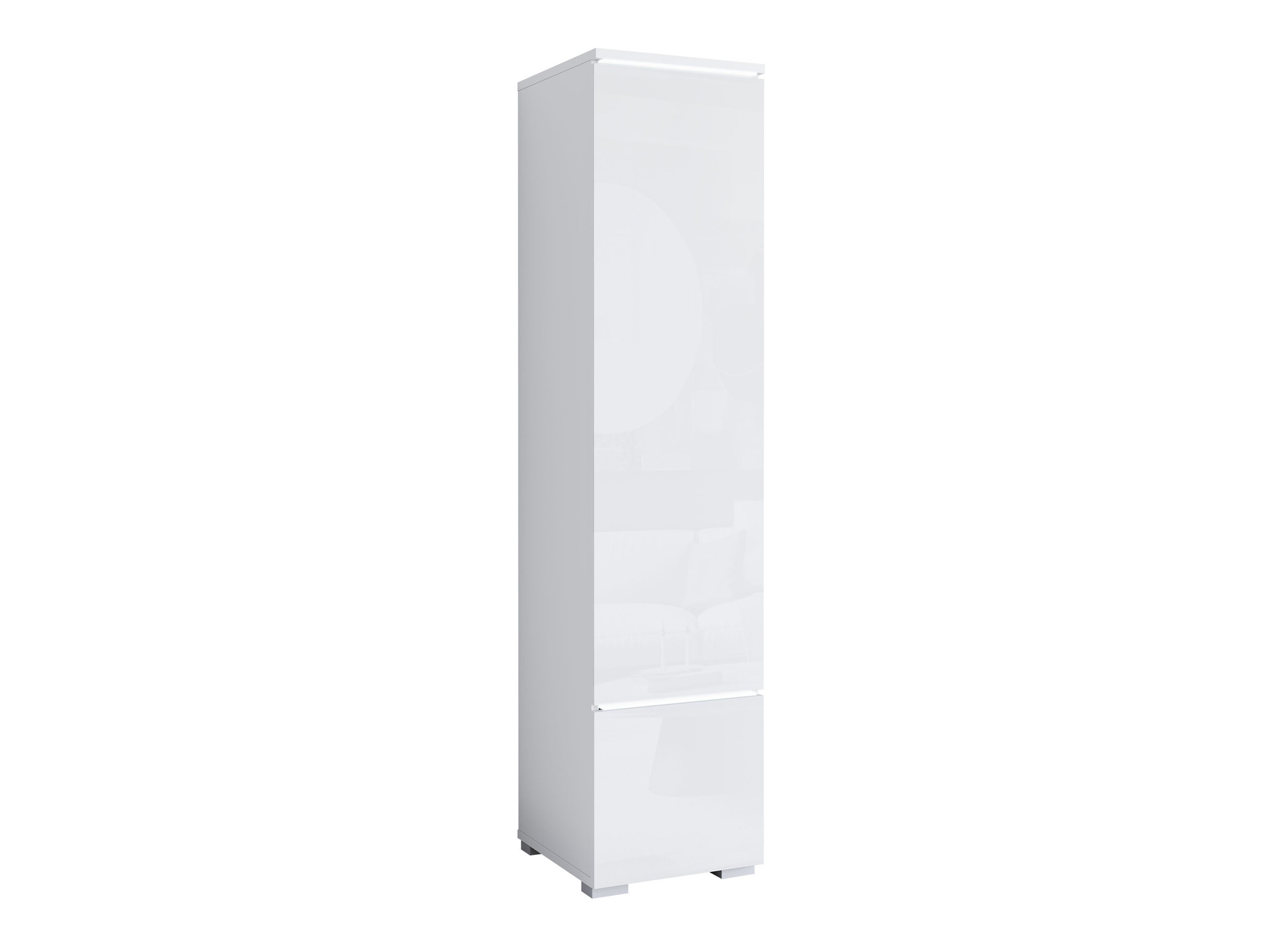 Boekenkast Mirfivo 108 (Wit + Glanzend wit)