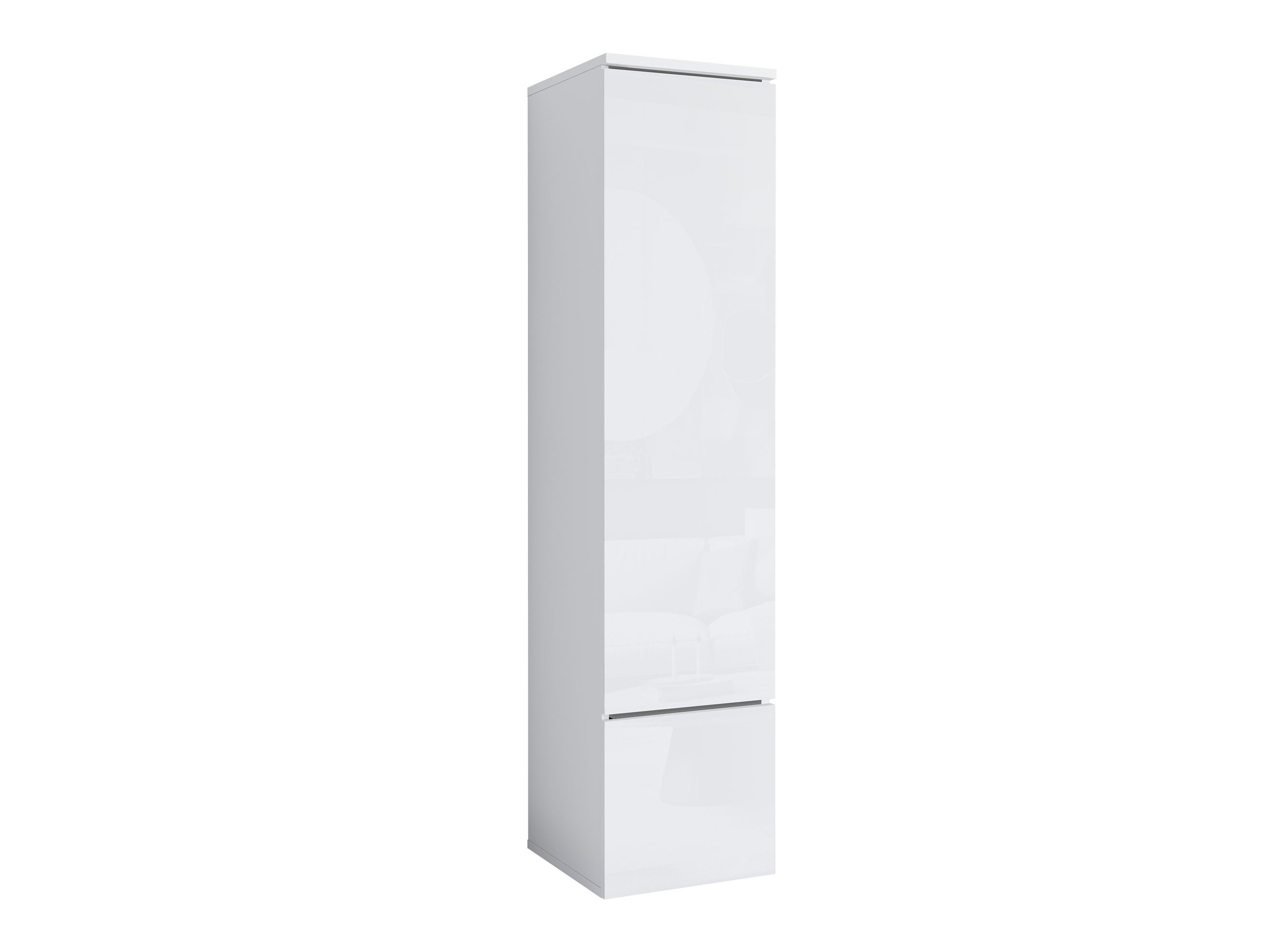 Boekenkast Mirfivo 108 (Wit + Glanzend wit)