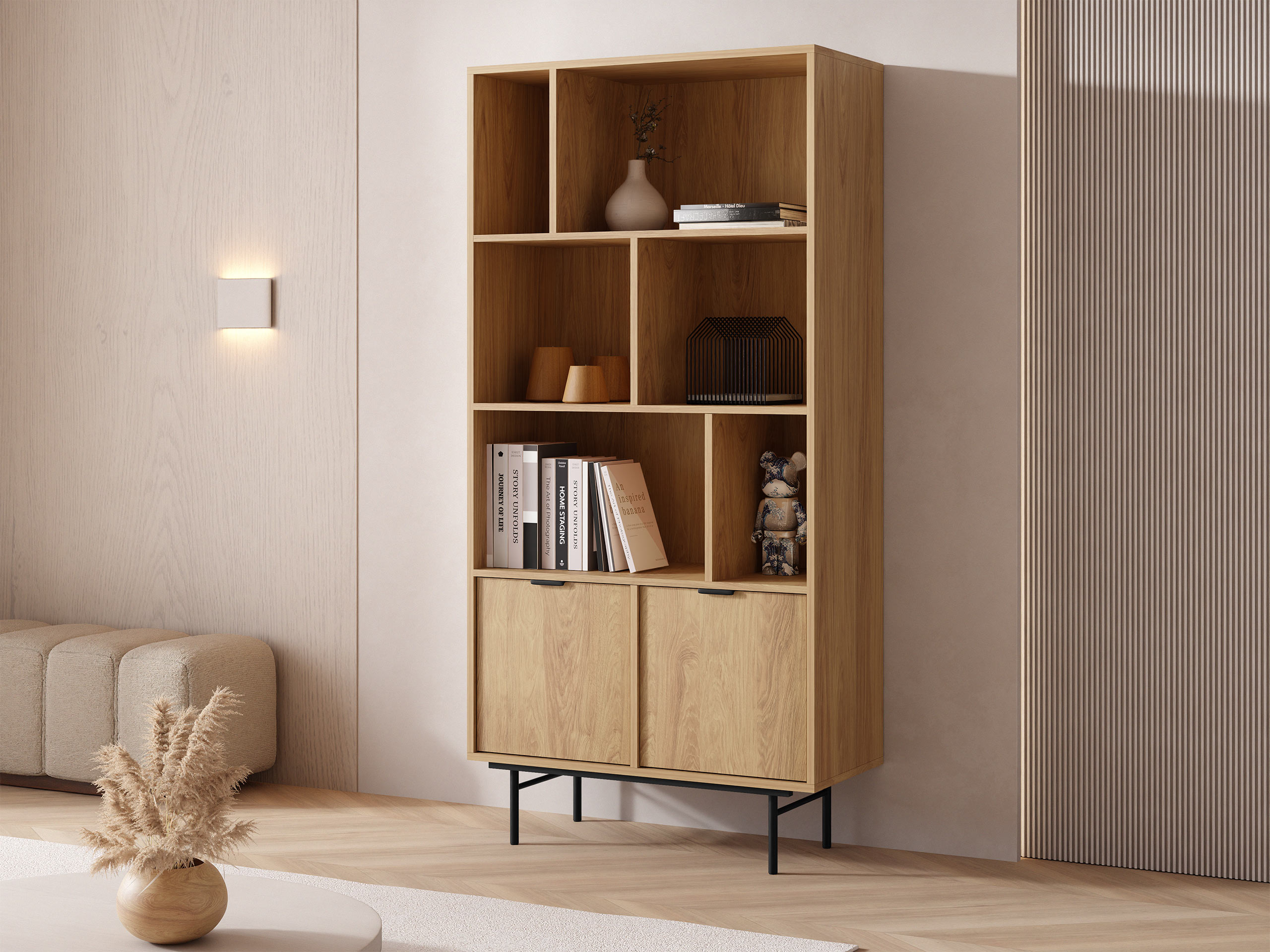 Boekenkast Studos (Eiken)