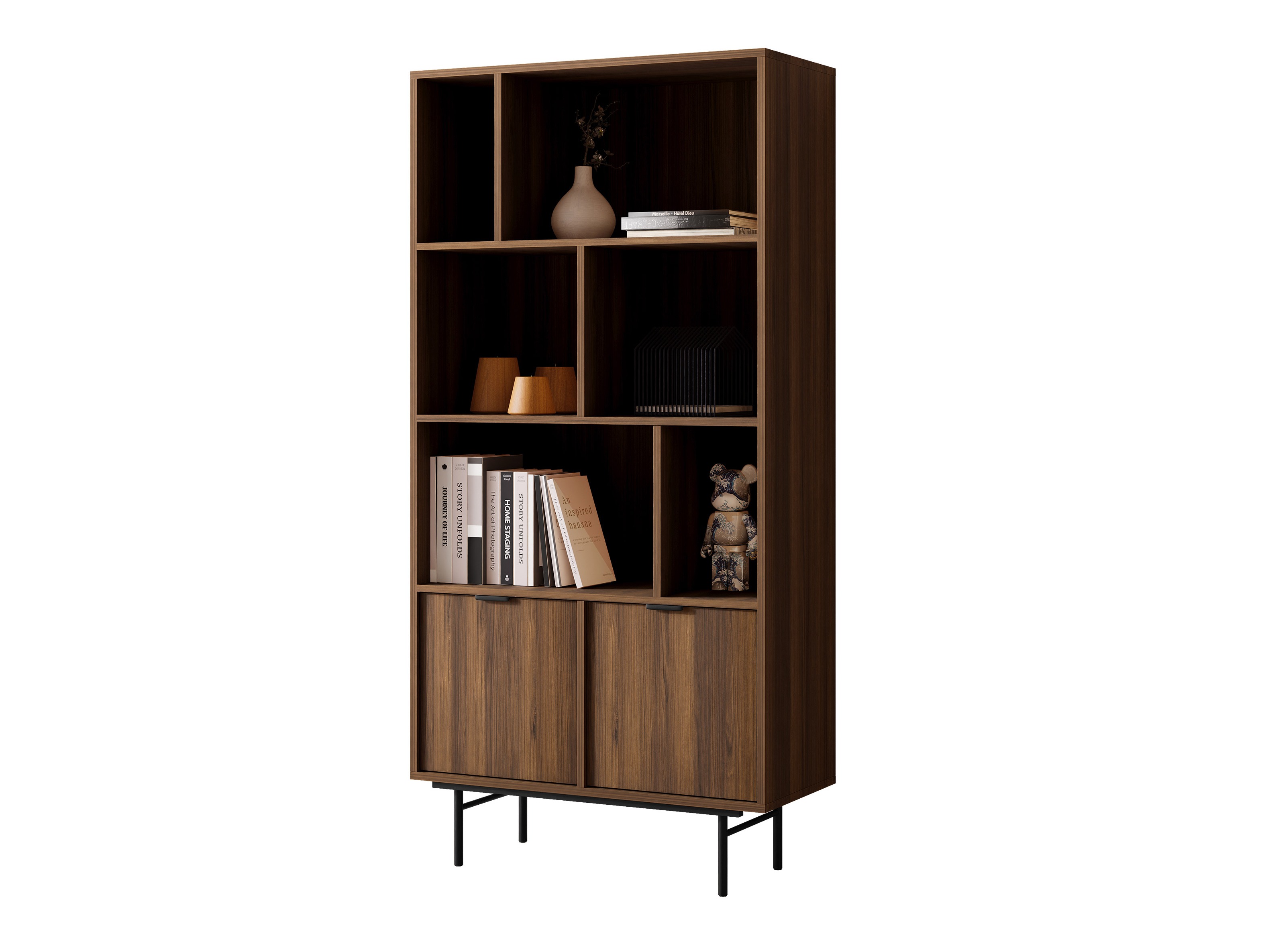 Boekenkast Studos (Notenhout)