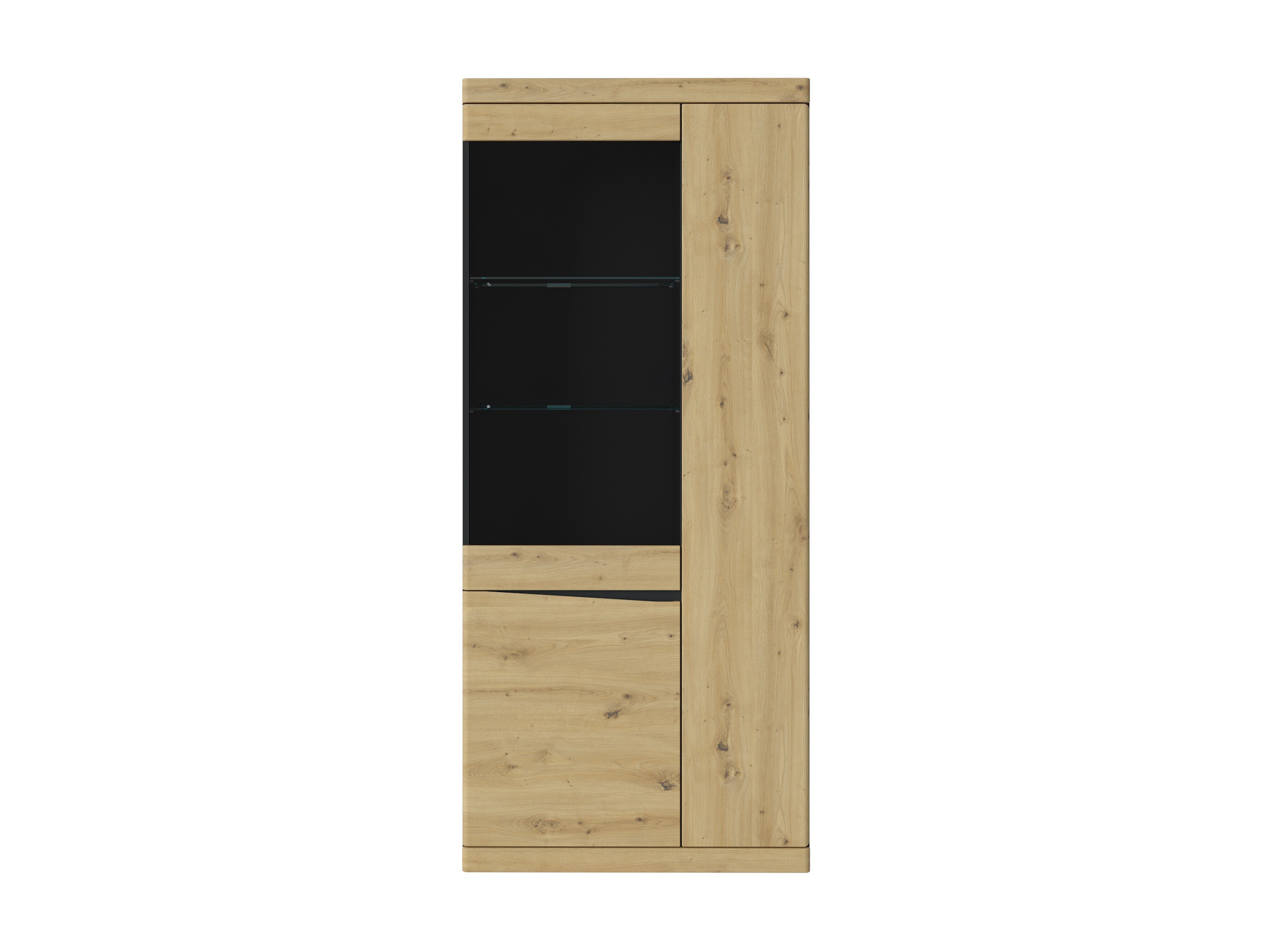 Boekenkast Venlori 128 (Antraciet + Artisan eiken)