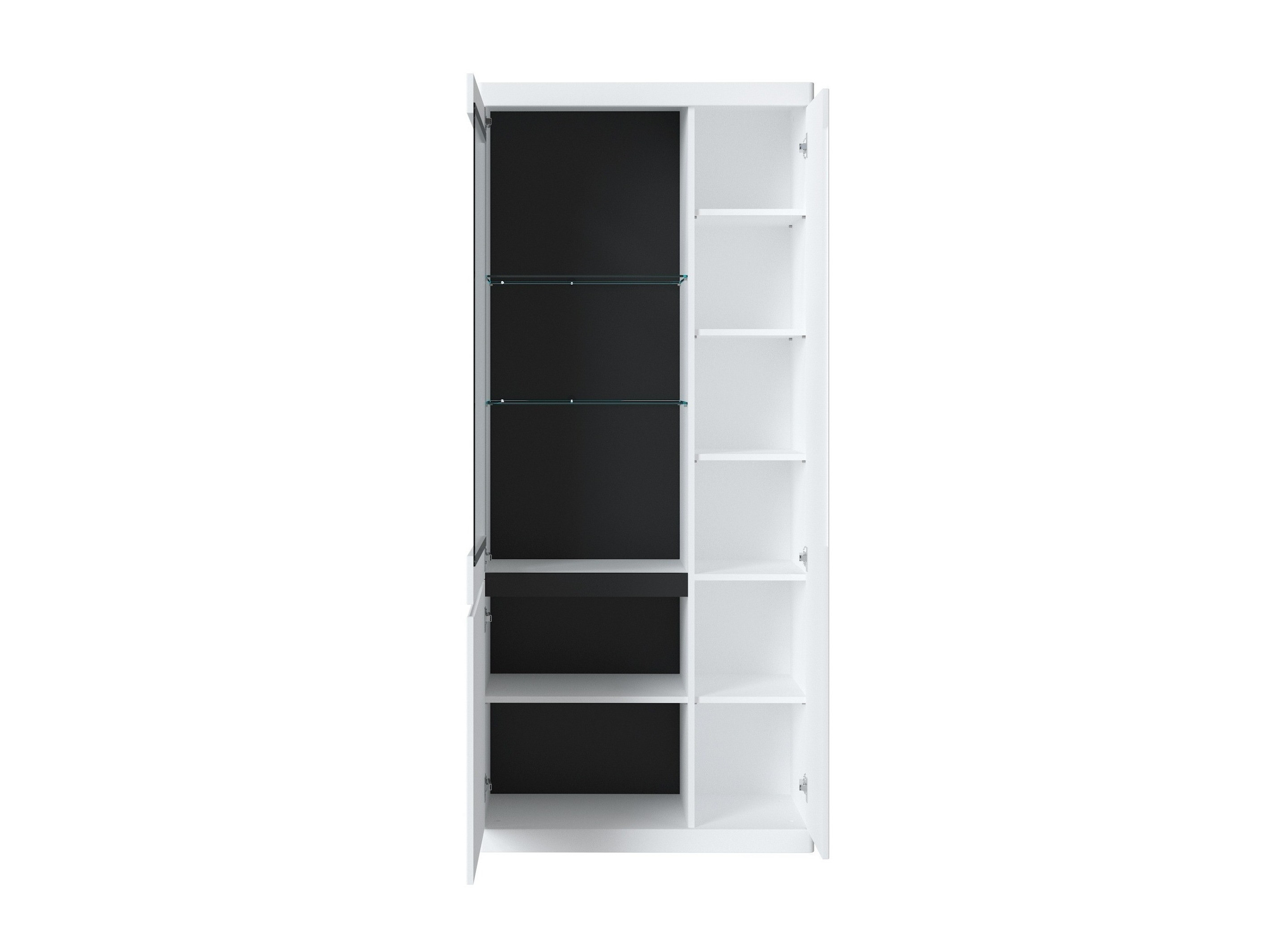 Boekenkast Venlori 128 (Wit + Grafiet)