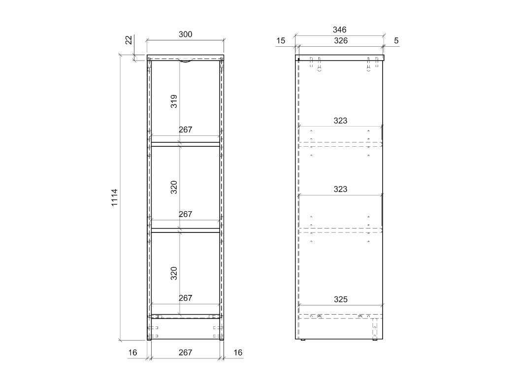 Boekenkast Fiofive 104 (Wit)